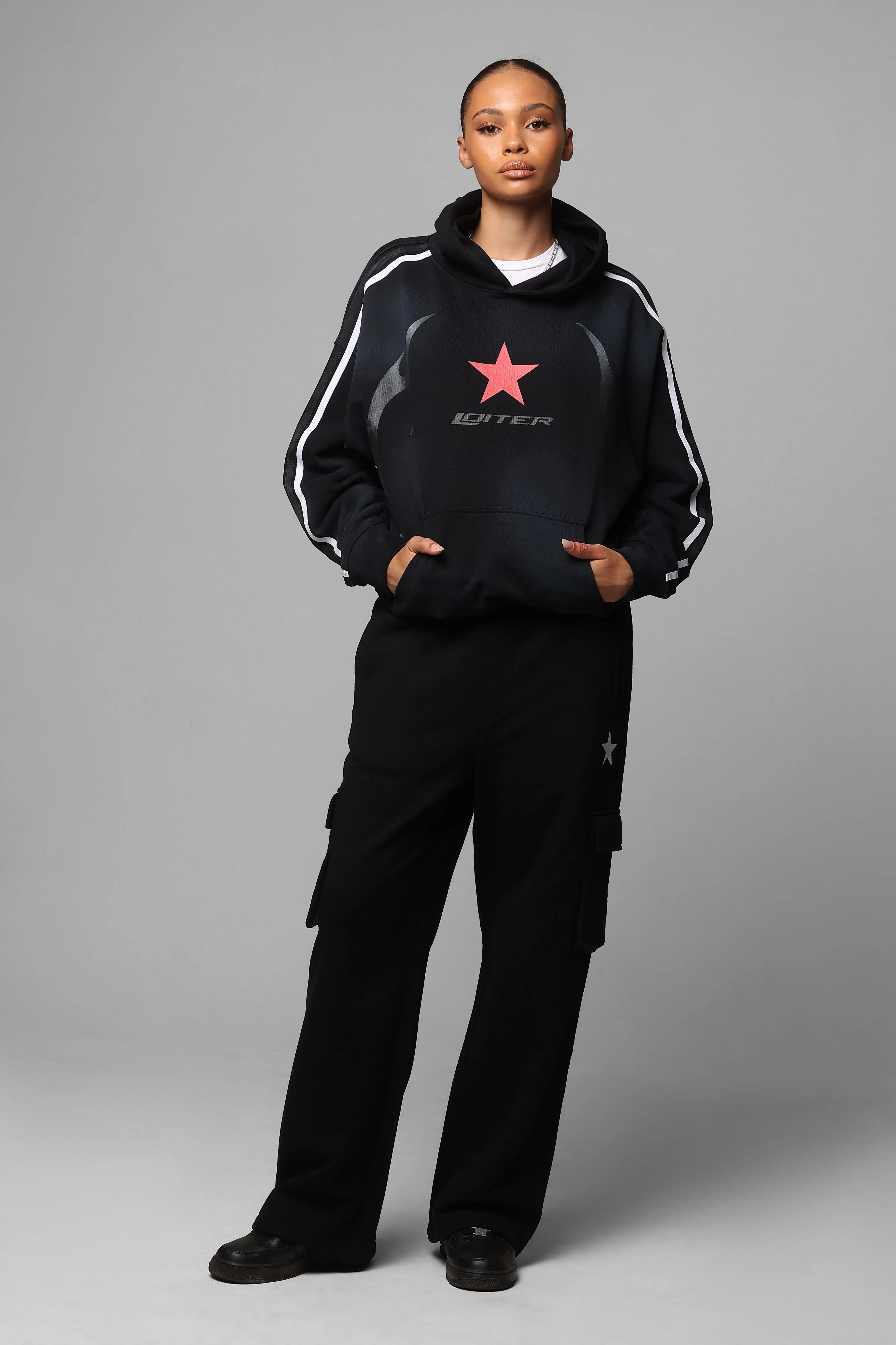 Loiter Premium Essentials Sweatpants Black/White sold by Culture Kings product image thumbnail 2