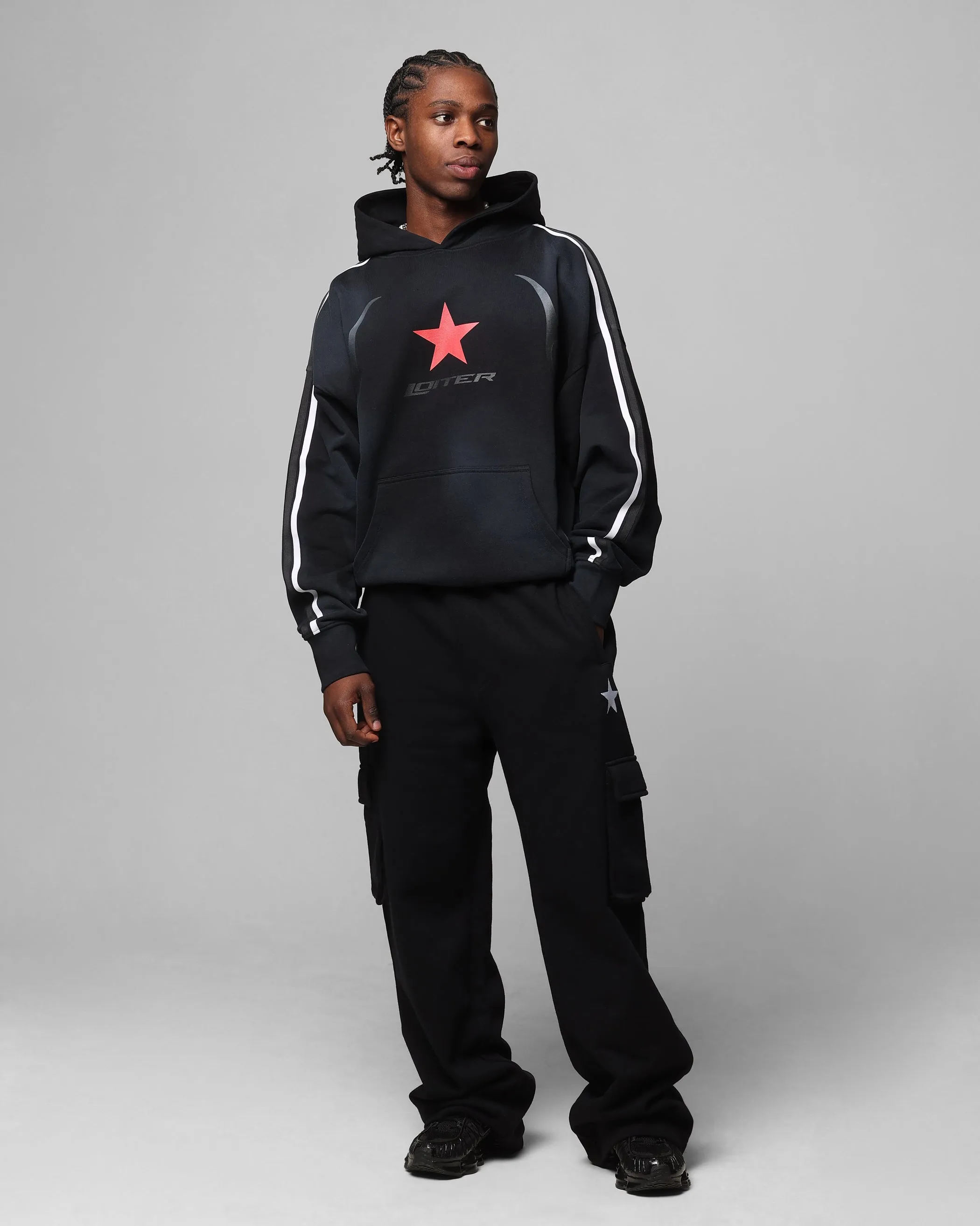 Loiter Premium Essentials Sweatpants Black/White sold by Culture Kings product image thumbnail 2
