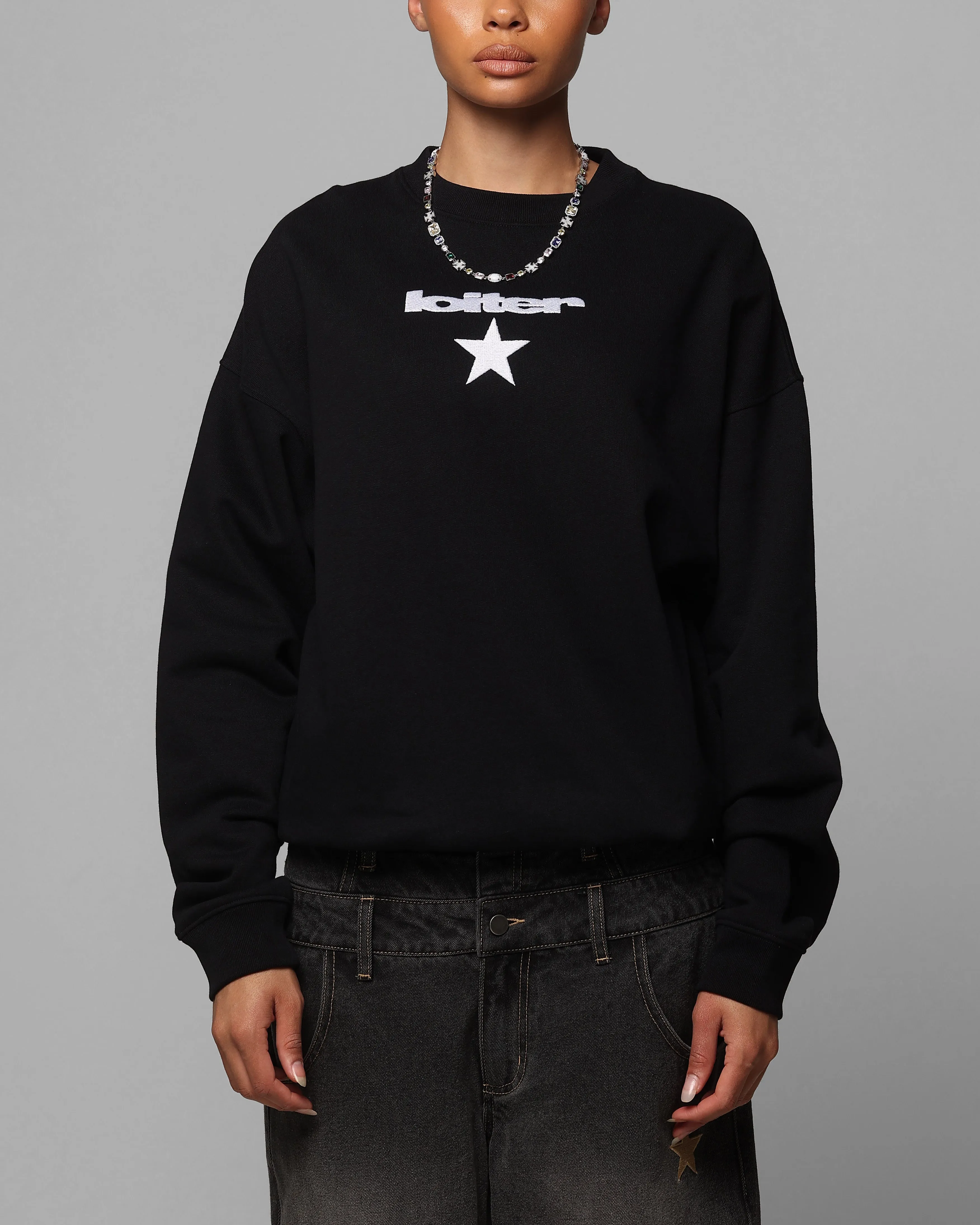 Loiter Premium Essentials Crewneck Black sold by Culture Kings product image thumbnail 2