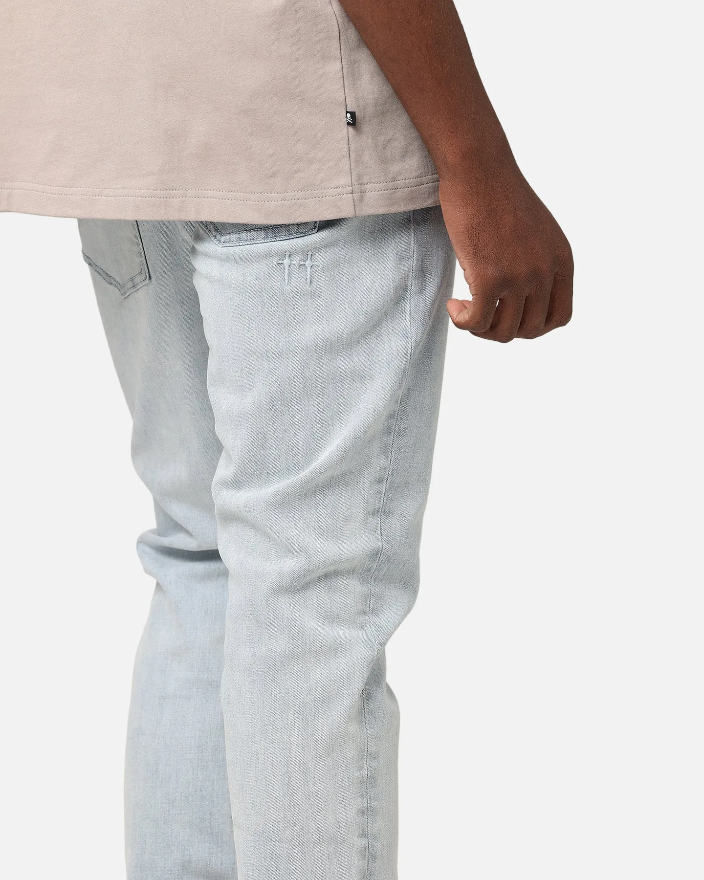 Saint Morta Tapered Denim Jeans Light Blue Denim sold by Culture Kings product image thumbnail 4