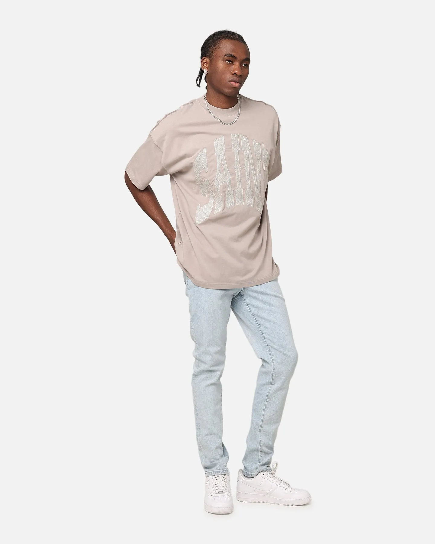 Saint Morta Tapered Denim Jeans Light Blue Denim sold by Culture Kings product image thumbnail 2