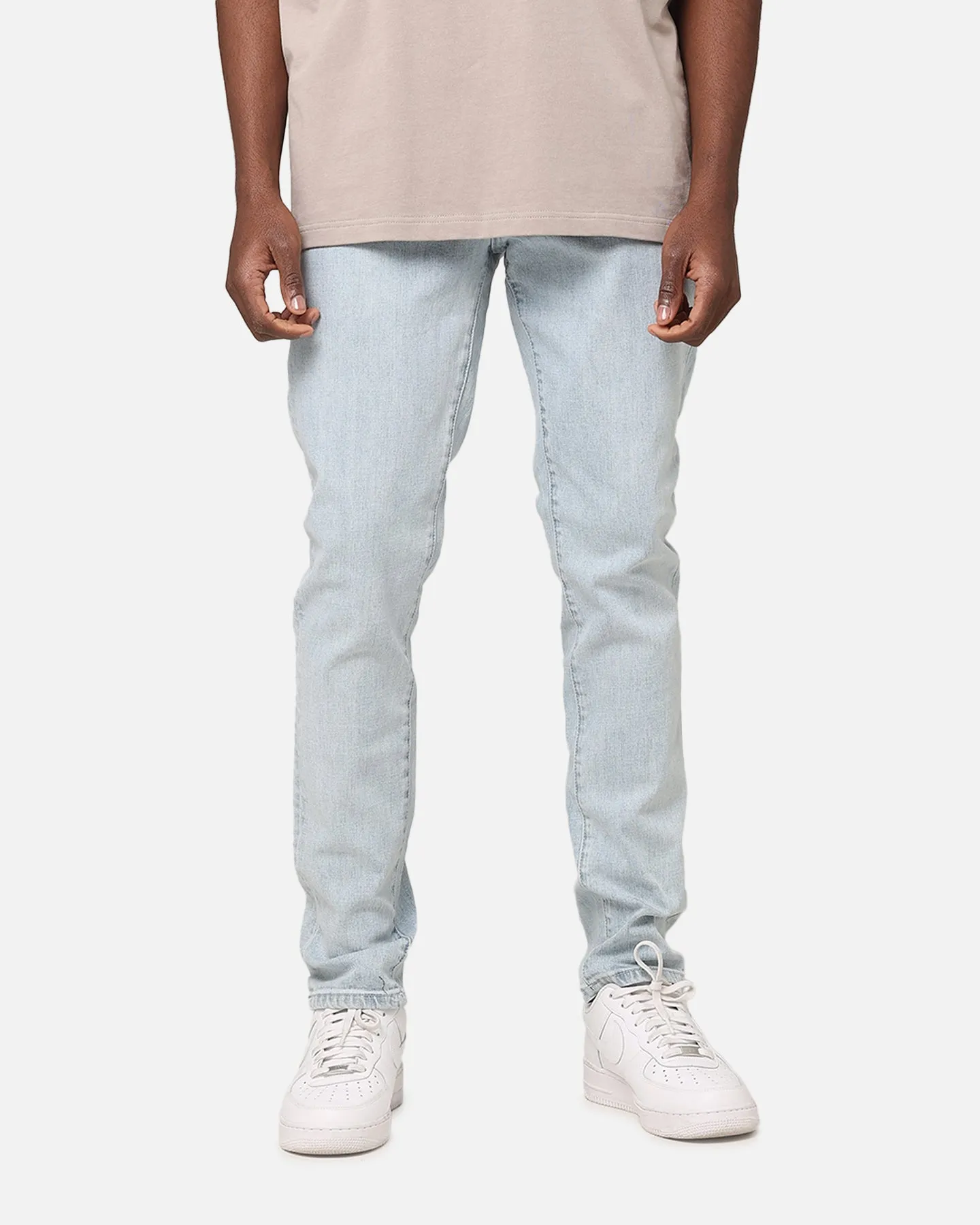 Saint Morta Tapered Denim Jeans Light Blue Denim sold by Culture Kings