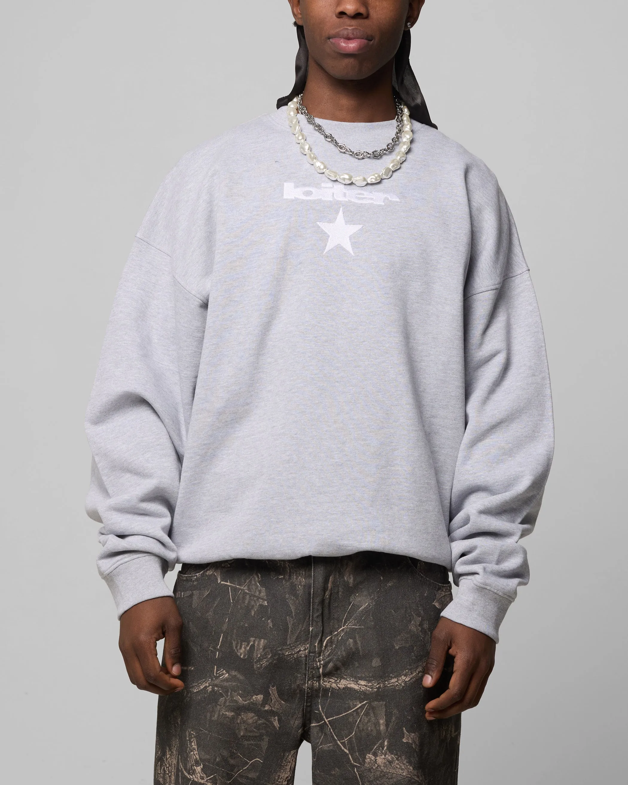 Loiter Premium Essentials Crewneck Grey Marle sold by Culture Kings
