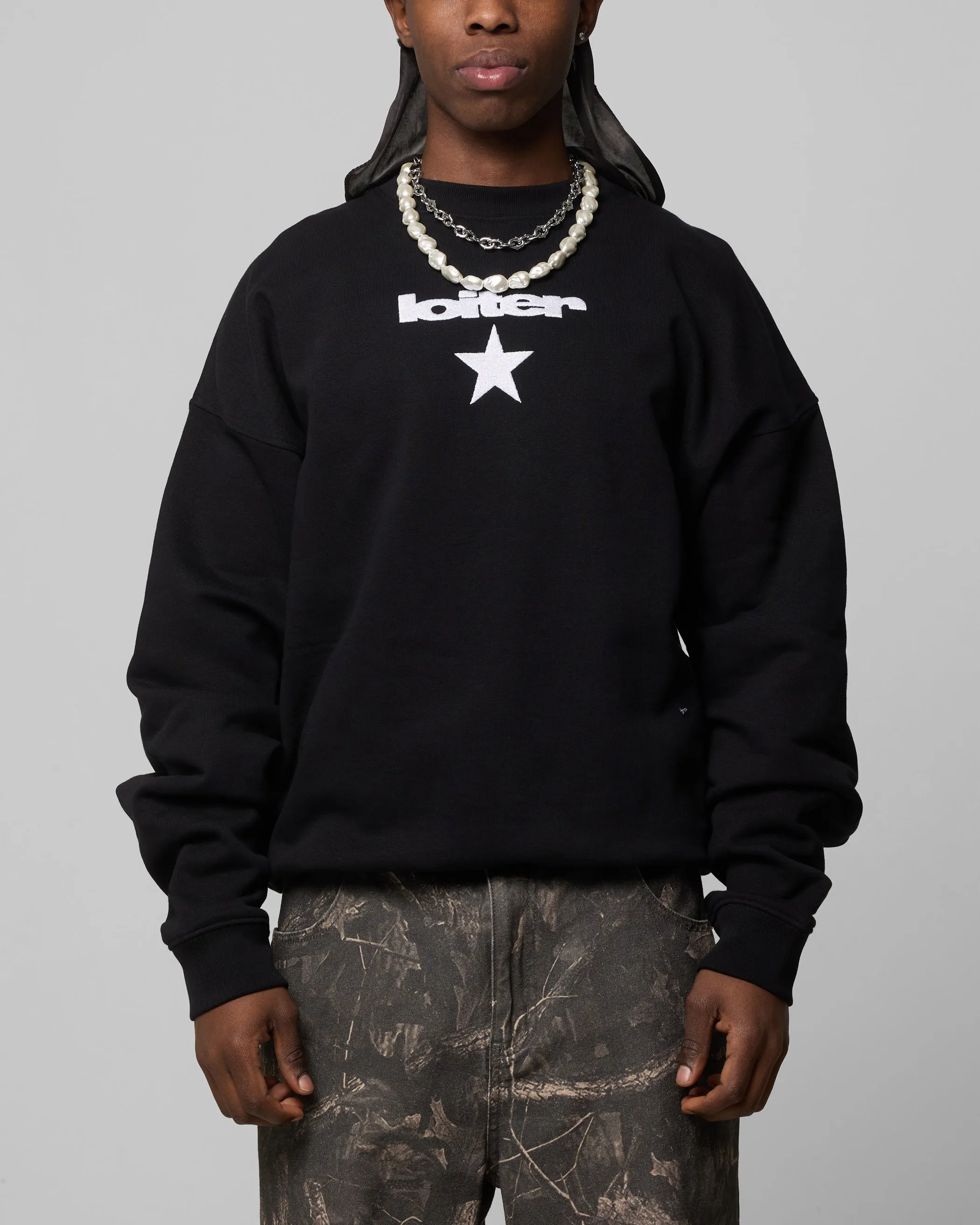 Loiter Premium Essentials Crewneck Black sold by Culture Kings