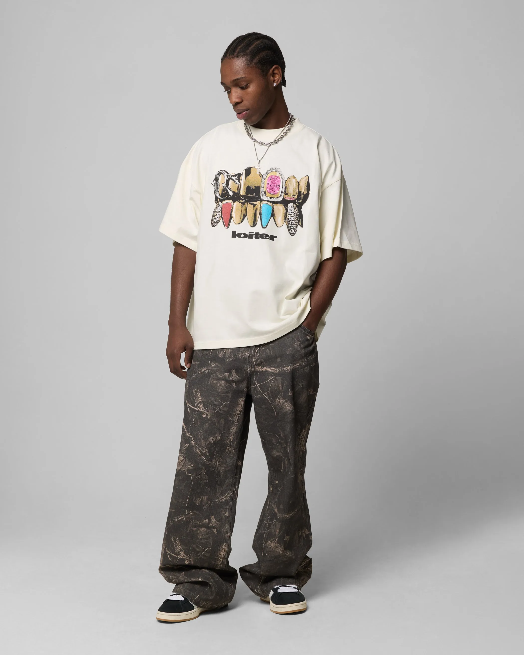 Loiter Grill Set T-Shirt Off White sold by Culture Kings product image thumbnail 3