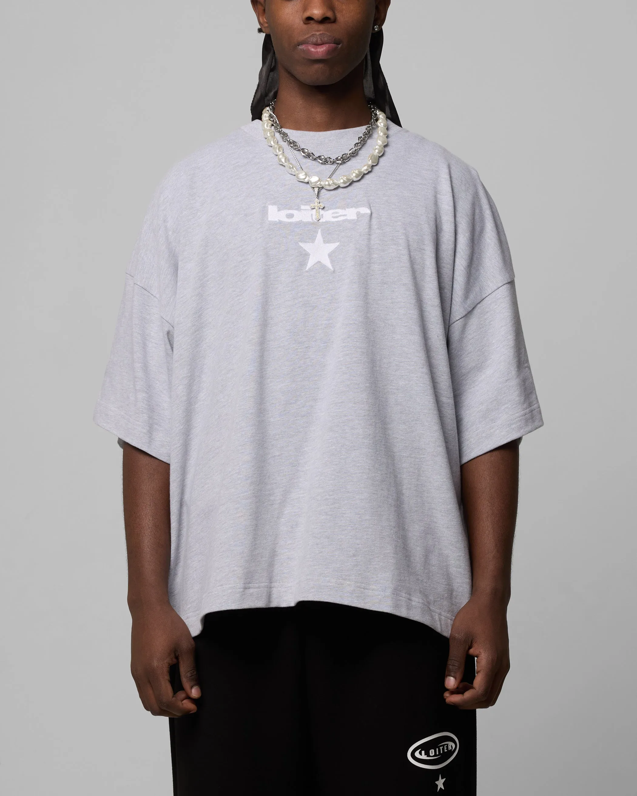 Loiter Premium Essentials Boxy T-Shirt Grey Marle sold by Culture Kings product image thumbnail 2