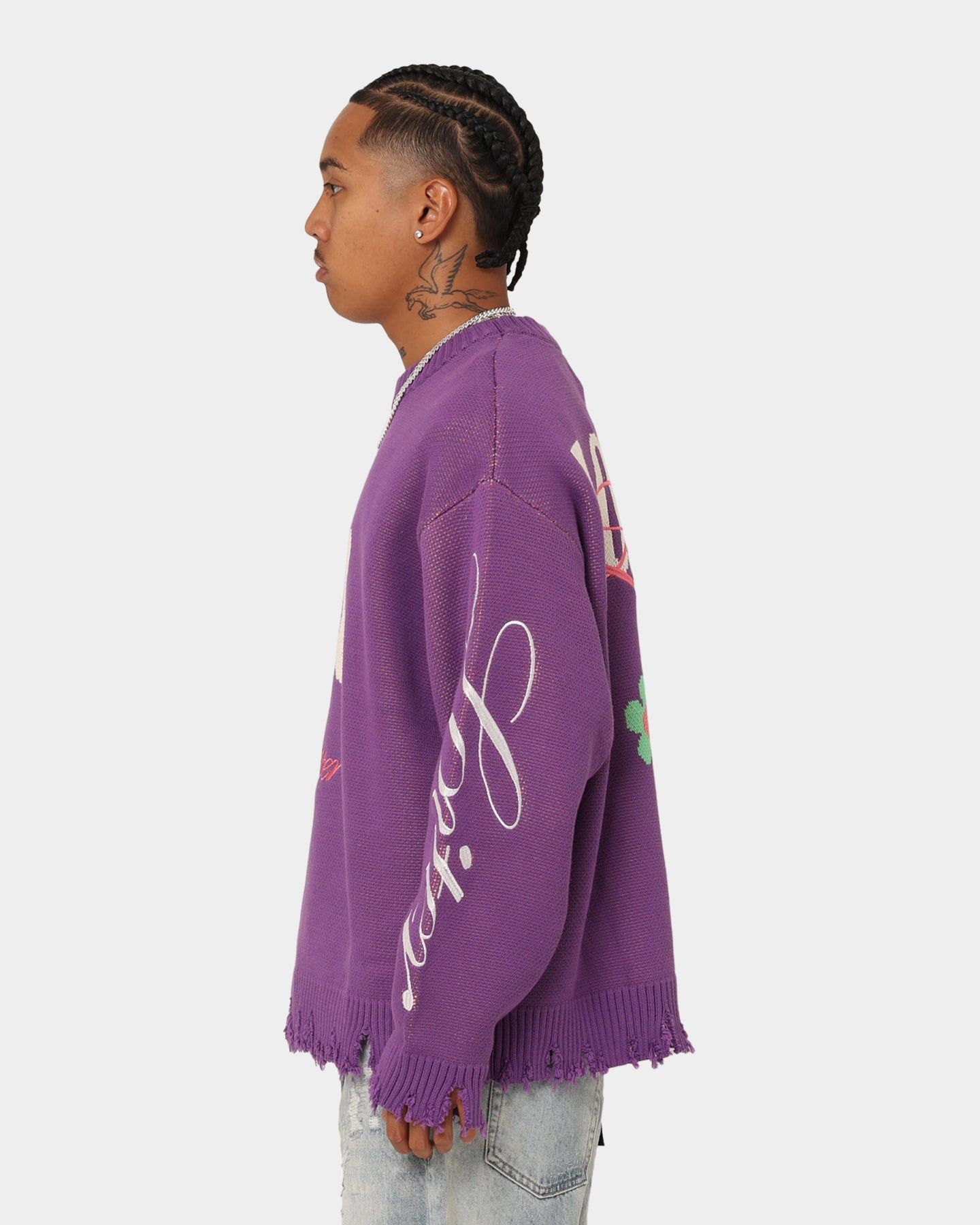 Loiter Flower Boi Knit Sweater Lilac sold by Culture Kings product image thumbnail 8