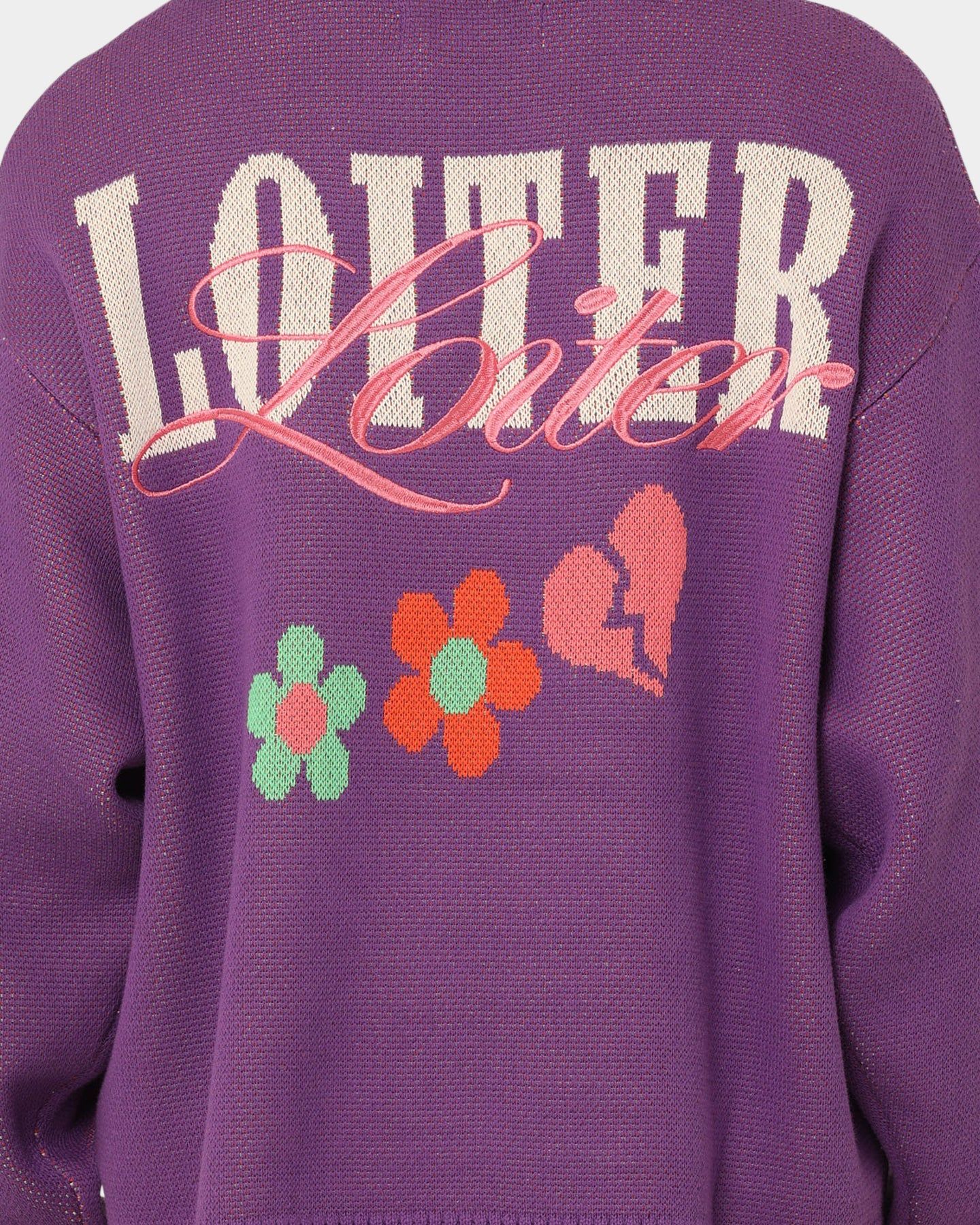 Loiter Flower Boi Knit Sweater Lilac sold by Culture Kings product image thumbnail 4