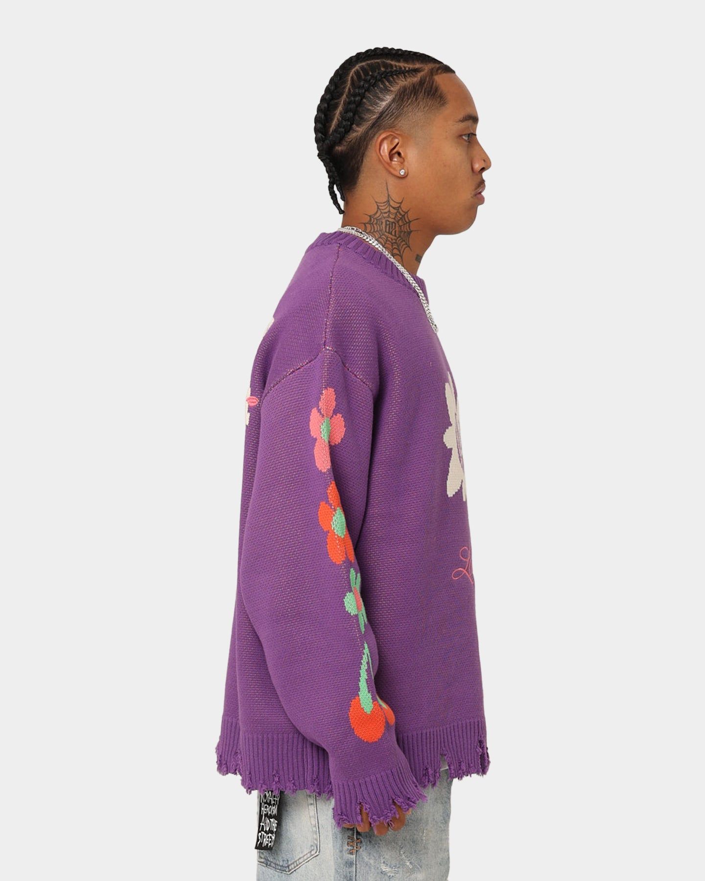 Loiter Flower Boi Knit Sweater Lilac sold by Culture Kings product image thumbnail 7