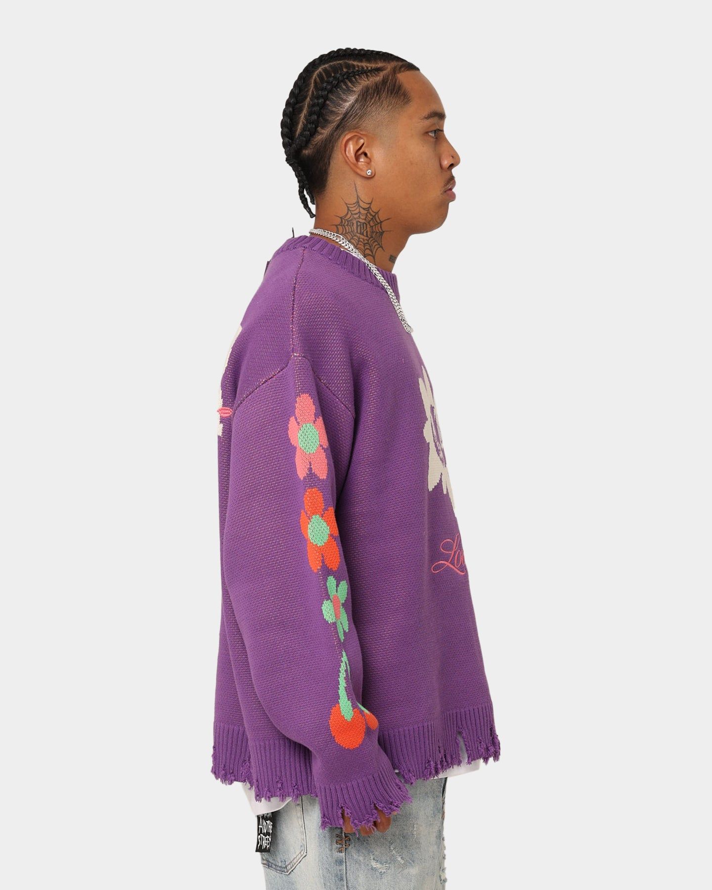 Loiter Flower Boi Knit Sweater Lilac sold by Culture Kings product image thumbnail 5