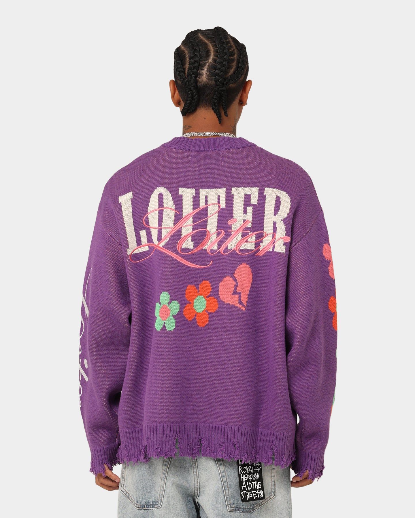Loiter Flower Boi Knit Sweater Lilac sold by Culture Kings product image thumbnail 6