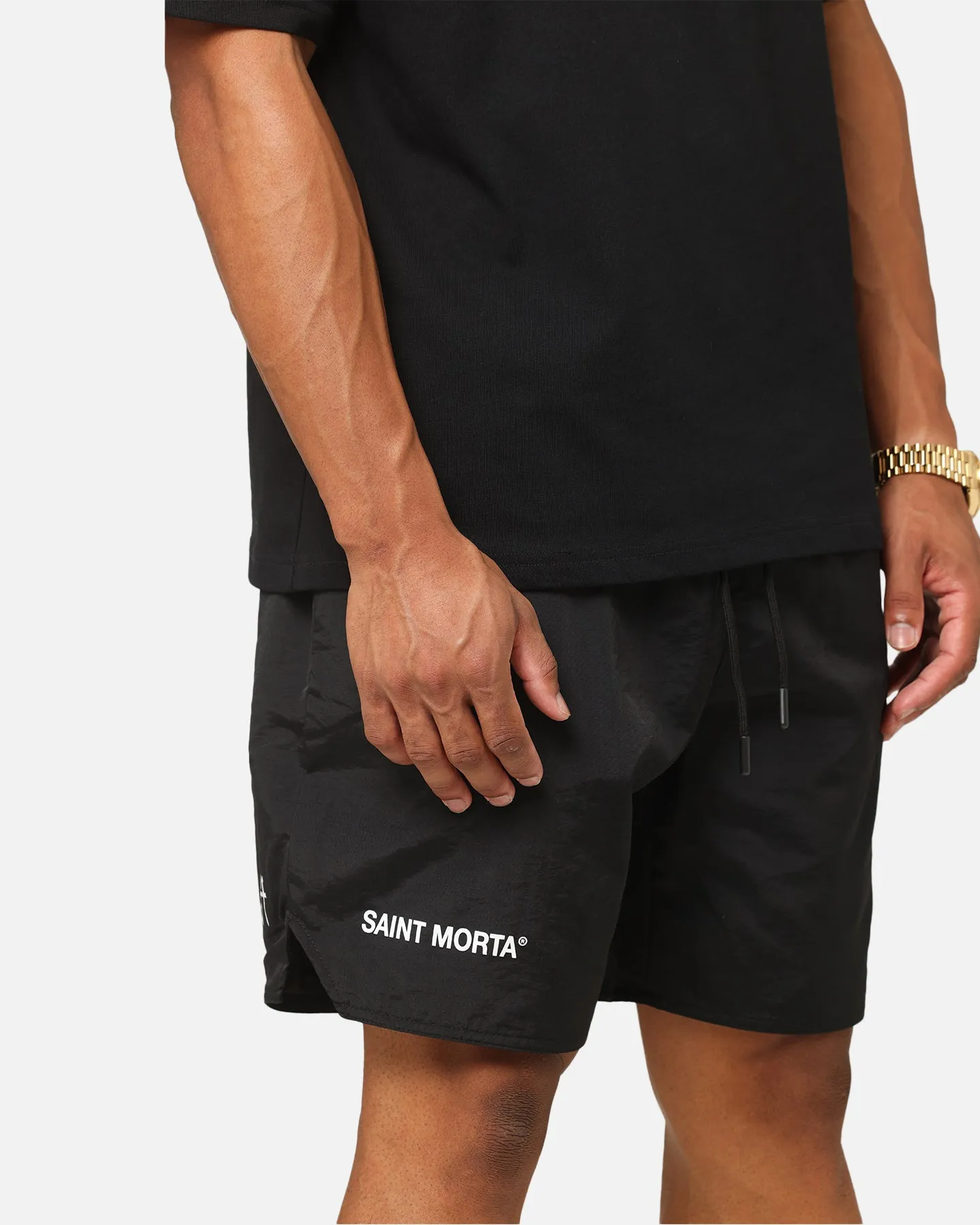 Saint Morta Official Nylon Shorts Black sold by Culture Kings product image thumbnail 3