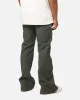 MNML D519 Leather Zipper Flare Pants Charcoal Grey sold by Culture Kings