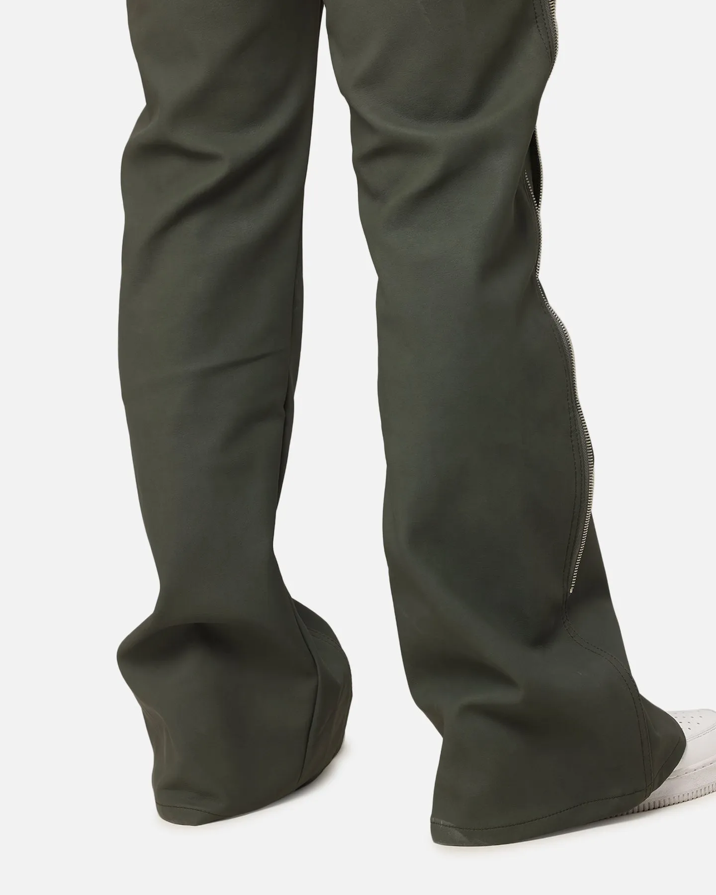 MNML D519 Leather Zipper Flare Pants Charcoal Grey sold by Culture Kings product image thumbnail 4