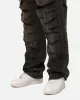 MNML Ultra Baggy Thrashed Denim Jeans Black sold by Culture Kings