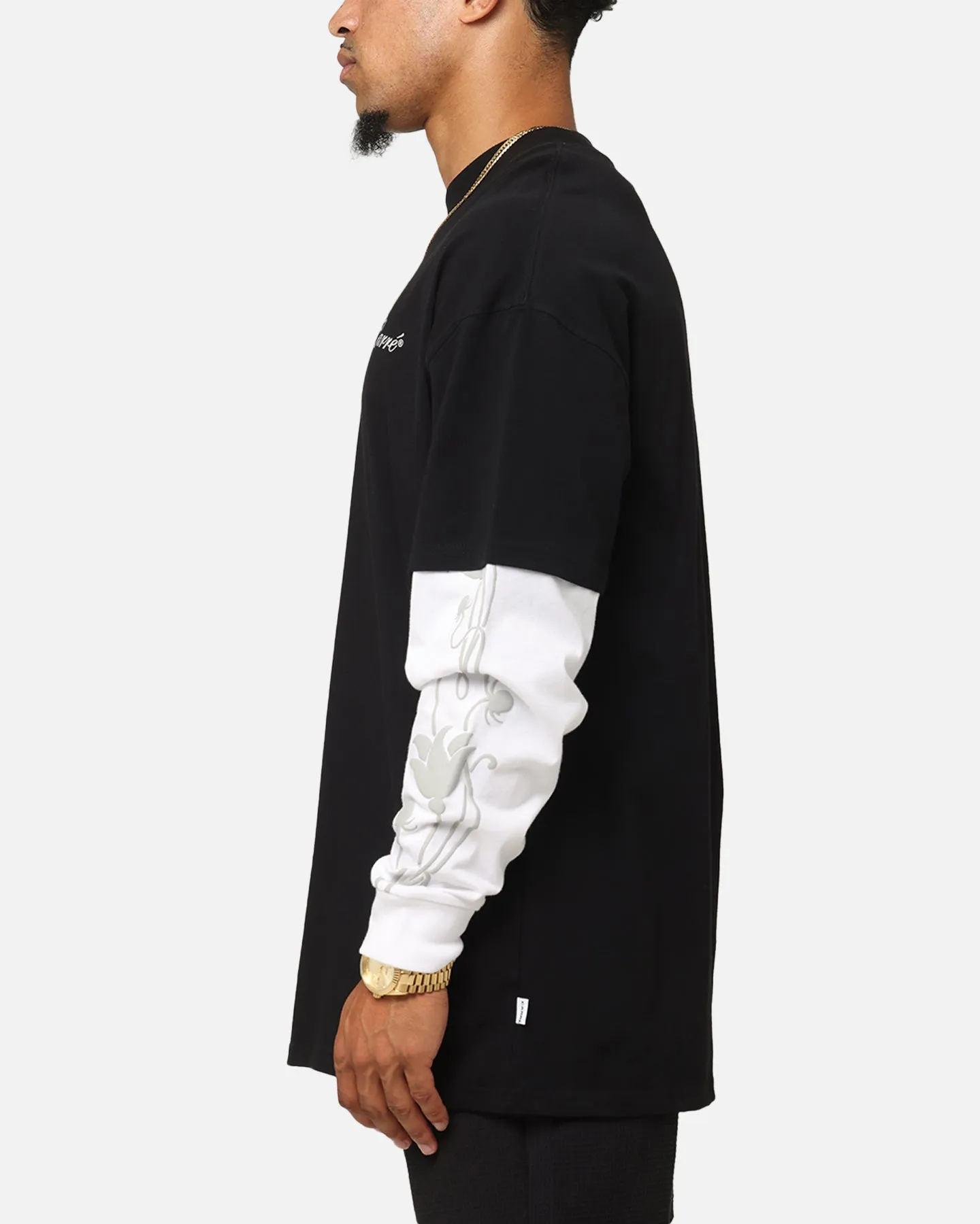 Carre Rosebowl Layered Long Sleeve T-Shirt Black/White sold by Culture Kings product image thumbnail 5