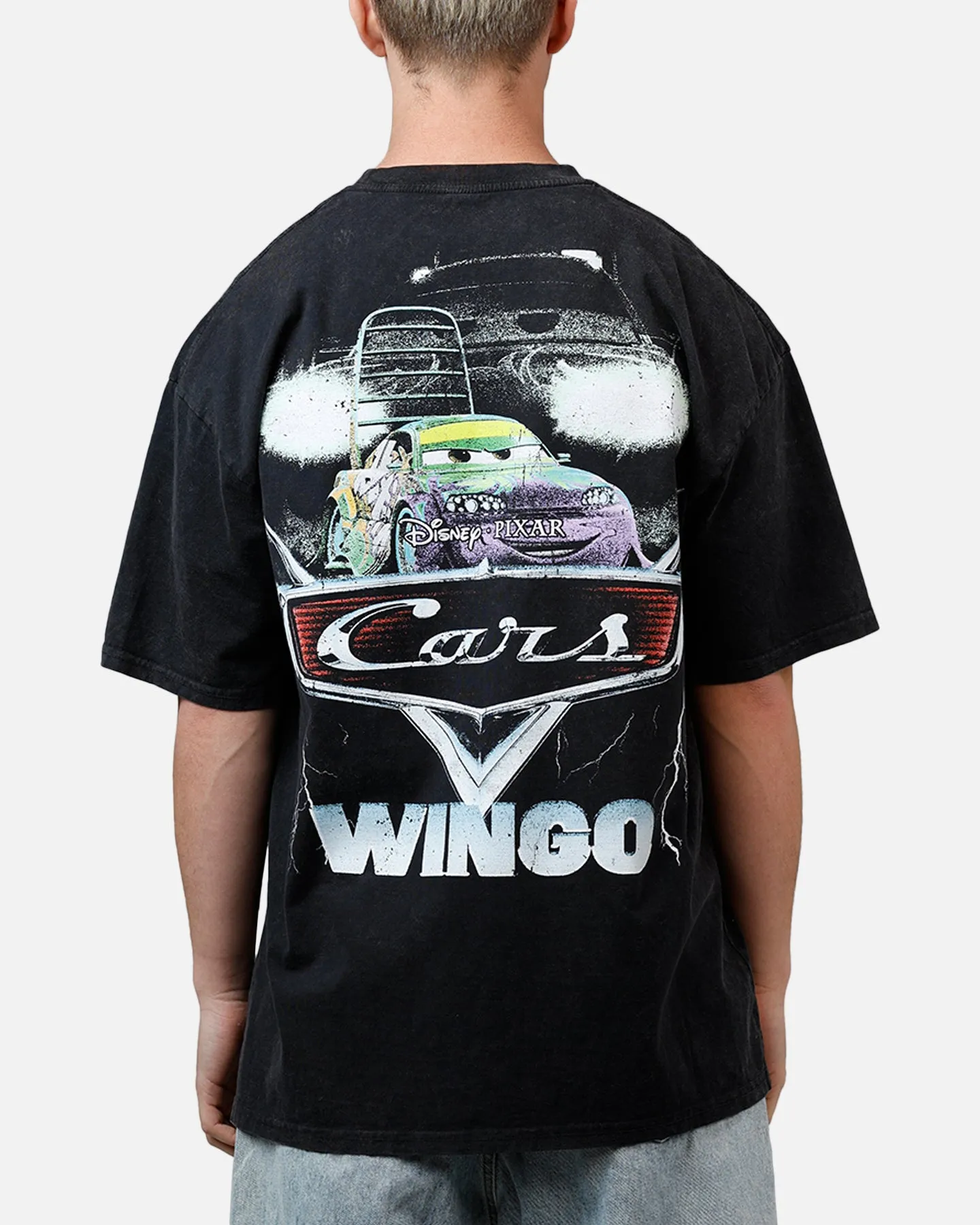 Goat Crew Disney And Pixar Cars Wingo Vintage T-Shirt Black Acidwash sold by Culture Kings