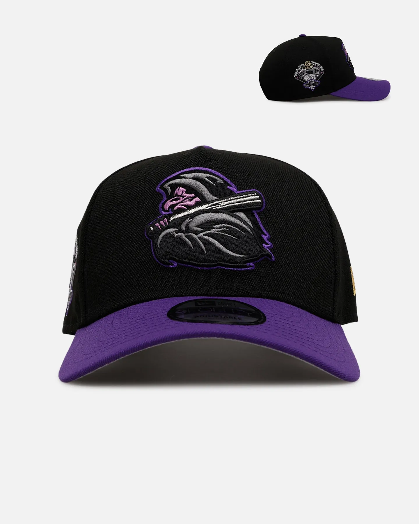 New Era Rochester Red Wings 'Wrestlepack' 9FORTY A-Frame Snapback Black/Purple sold by Culture Kings