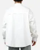 MNML Oversized Cotton Button Up Shirt White sold by Culture Kings