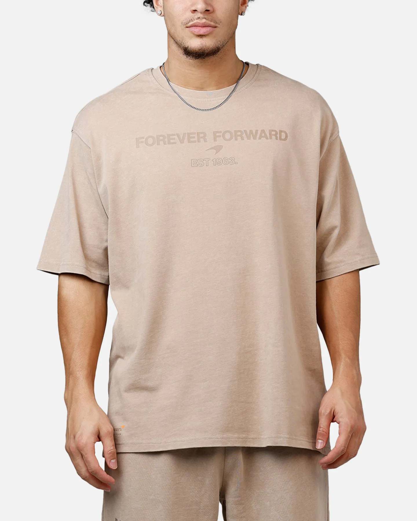 New Era X Mclaren Speedmark T-Shirt Taupe sold by Culture Kings