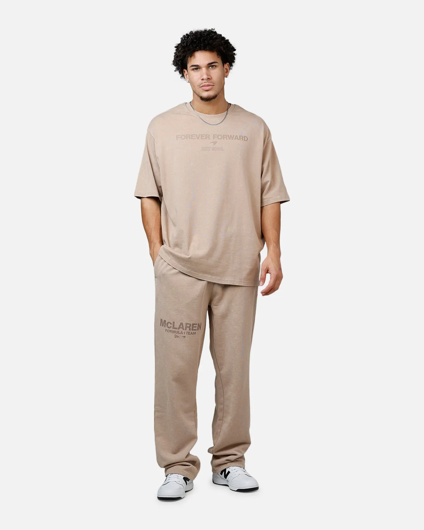 New Era X Mclaren Speedmark T-Shirt Taupe sold by Culture Kings product image thumbnail 3