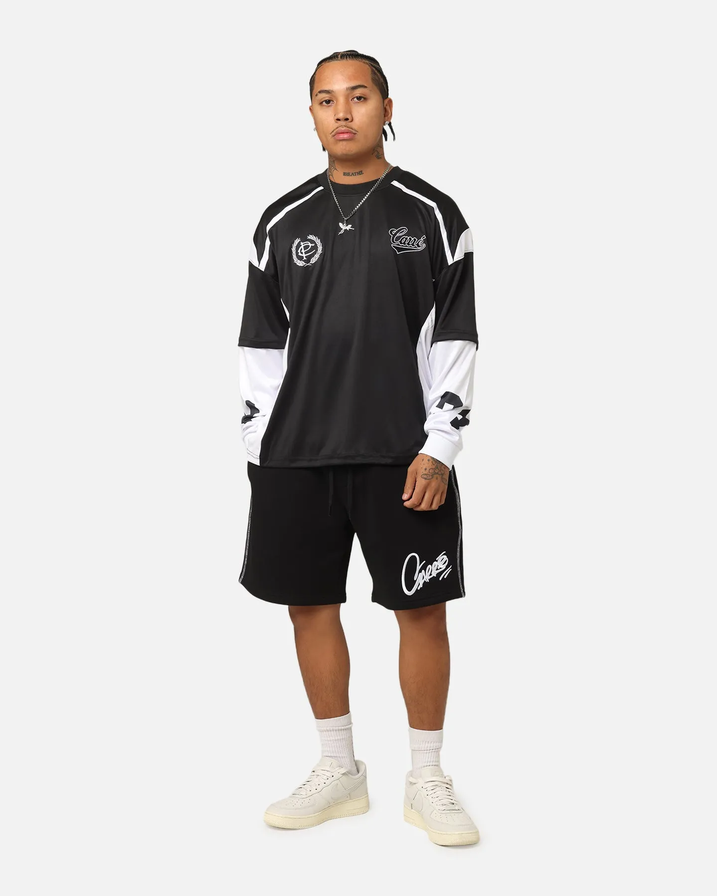Carre Football Layered Long Sleeve T-Shirt Black/White sold by Culture Kings product image thumbnail 2