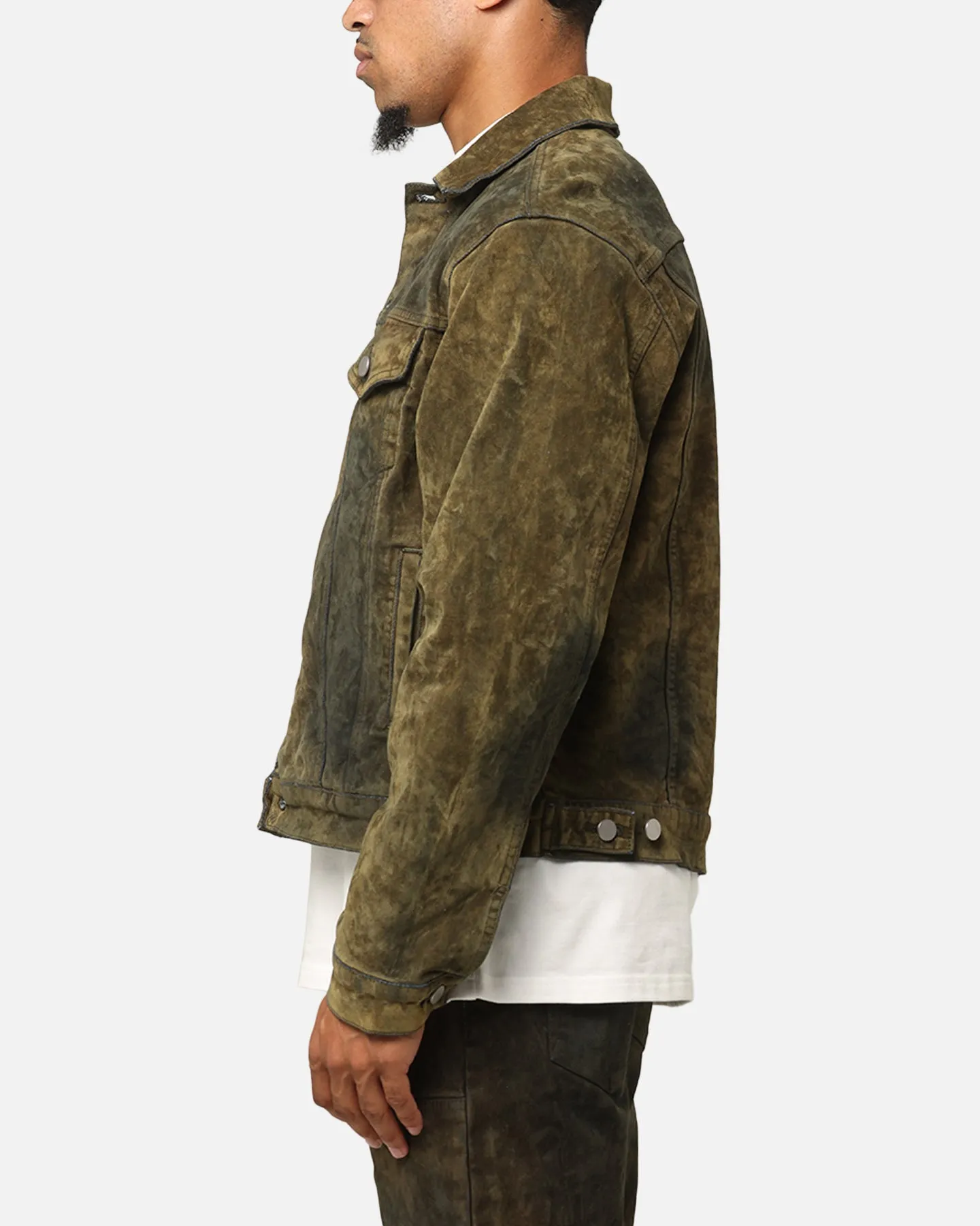 MNML SL3 Suede Jacket Olive/Black sold by Culture Kings product image thumbnail 5