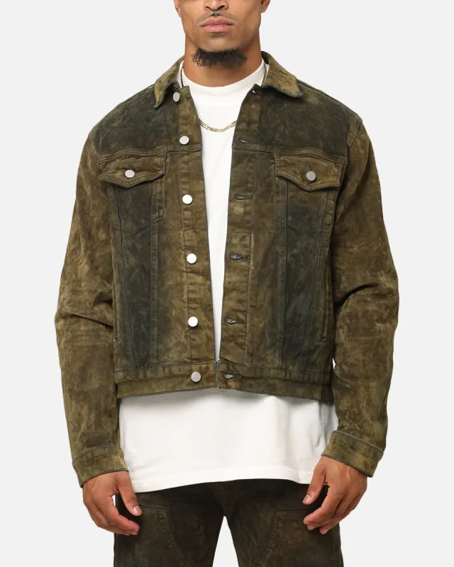 MNML SL3 Suede Jacket Olive/Black sold by Culture Kings