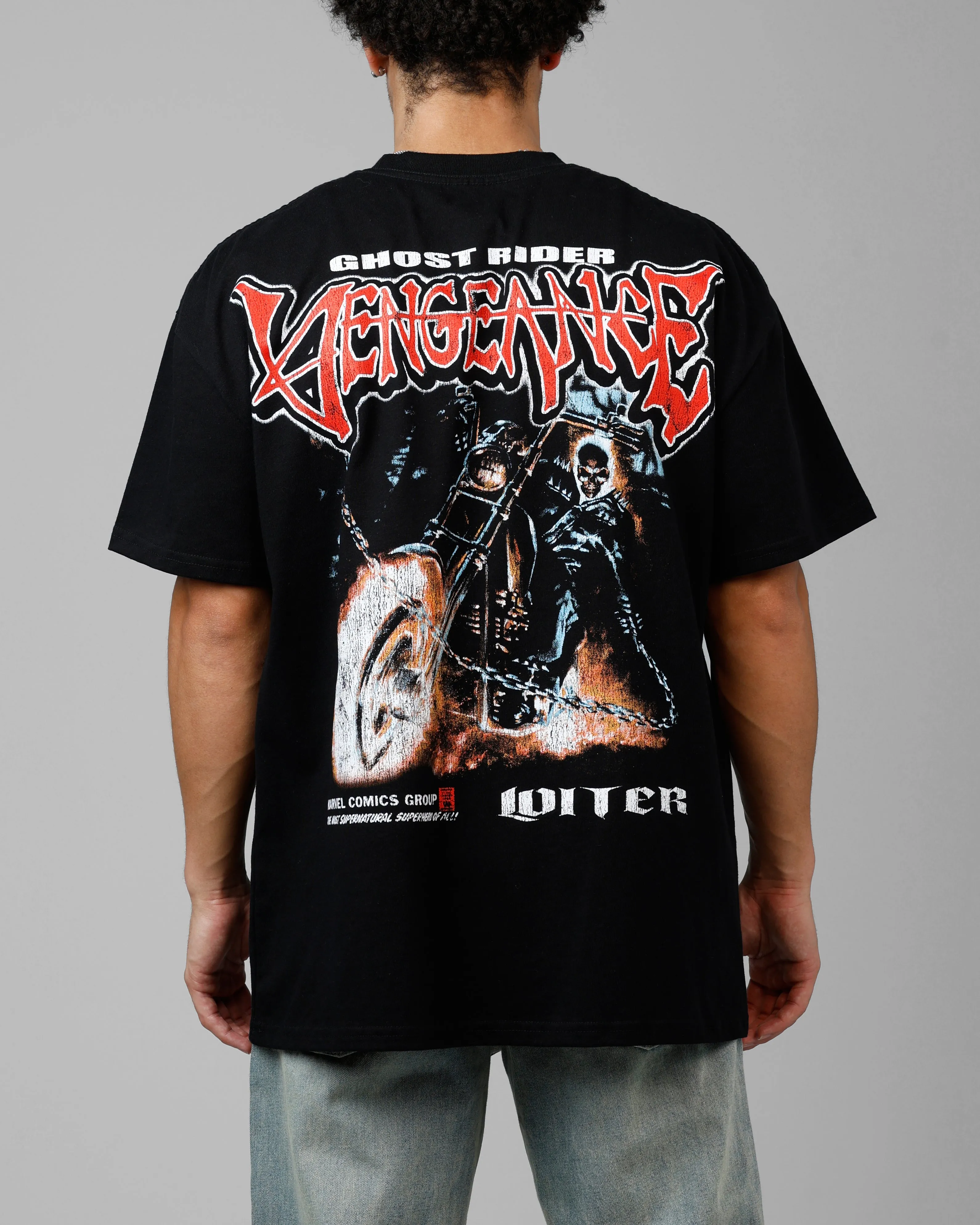Loiter Marvel Ghost Rider Heavyweight T-Shirt Black sold by Culture Kings product image thumbnail 2