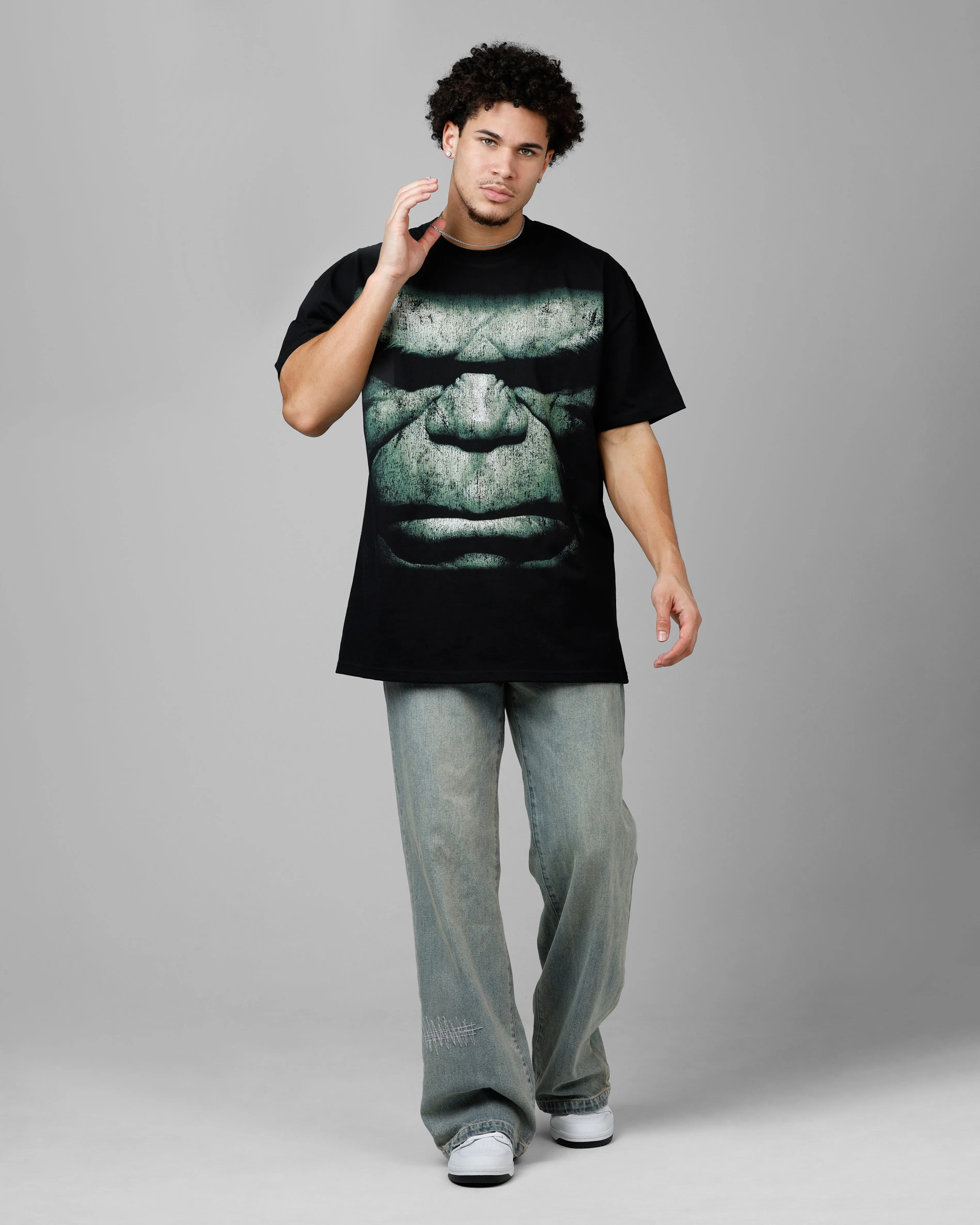 Loiter Marvel Hulk Heavyweight T-Shirt Black sold by Culture Kings product image thumbnail 3
