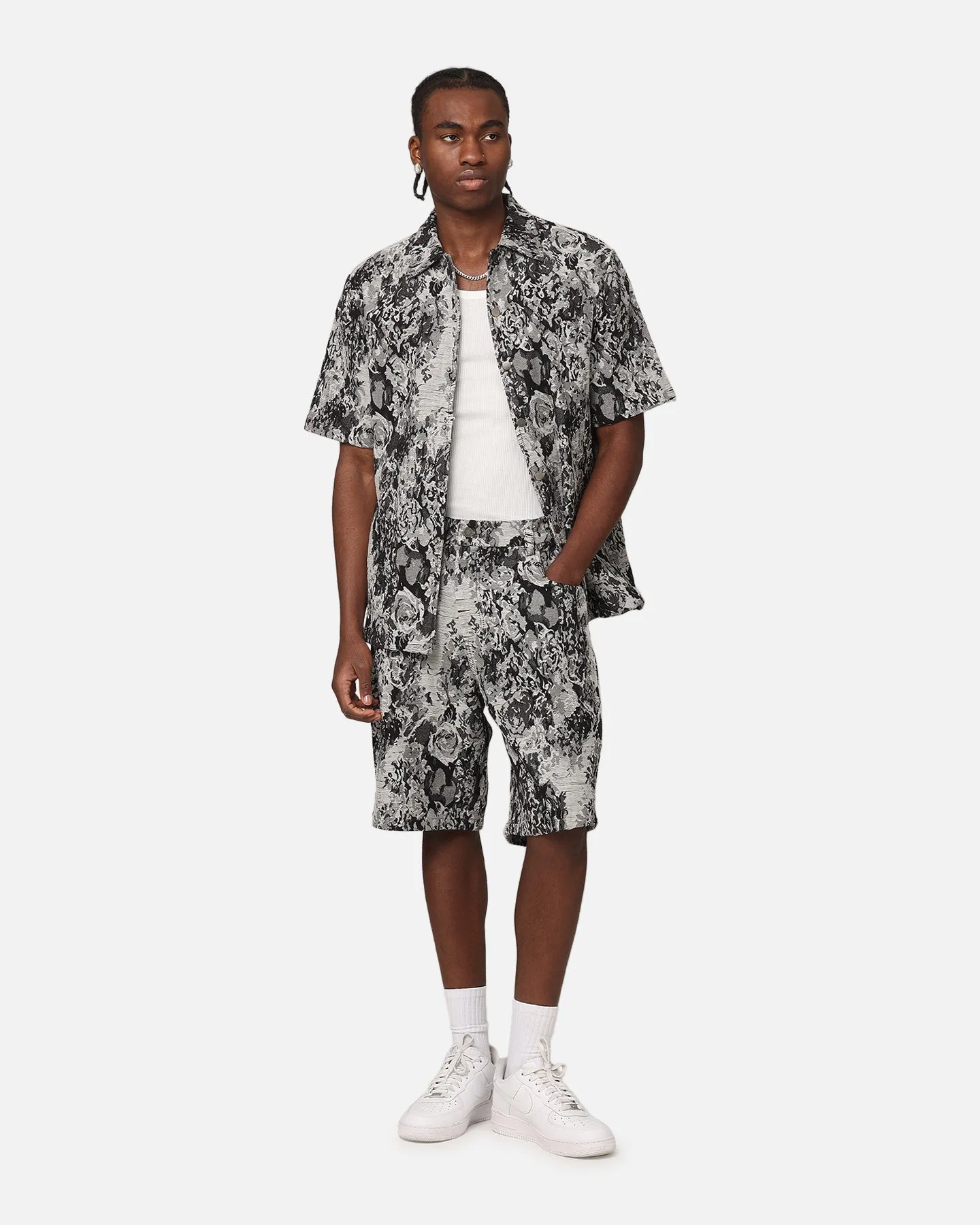 XXIII Denim Jacquard Button Up Shirt Black Denim sold by Culture Kings product image thumbnail 2