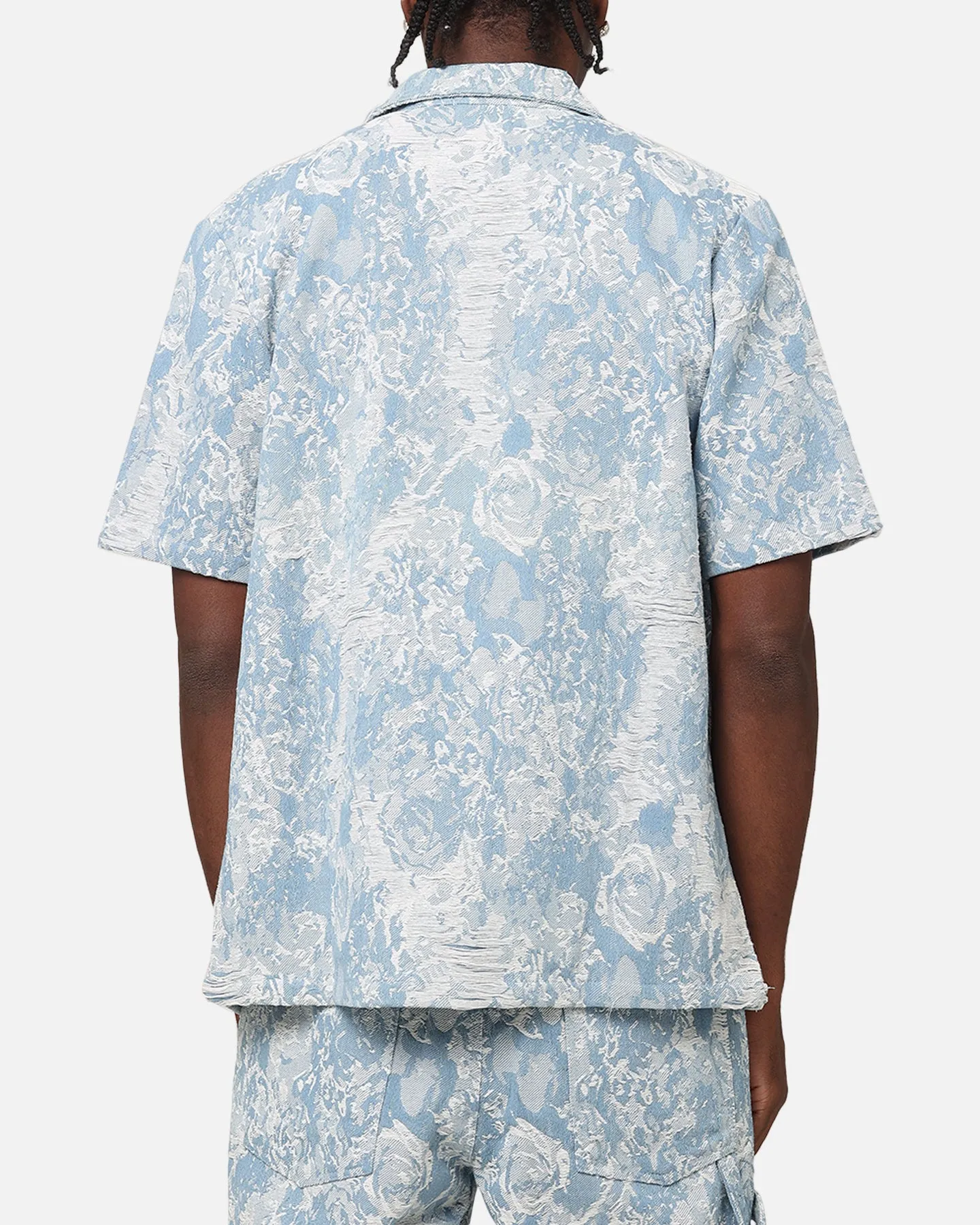 XXIII Denim Jacquard Button Up Shirt Pacific Blue sold by Culture Kings product image thumbnail 3