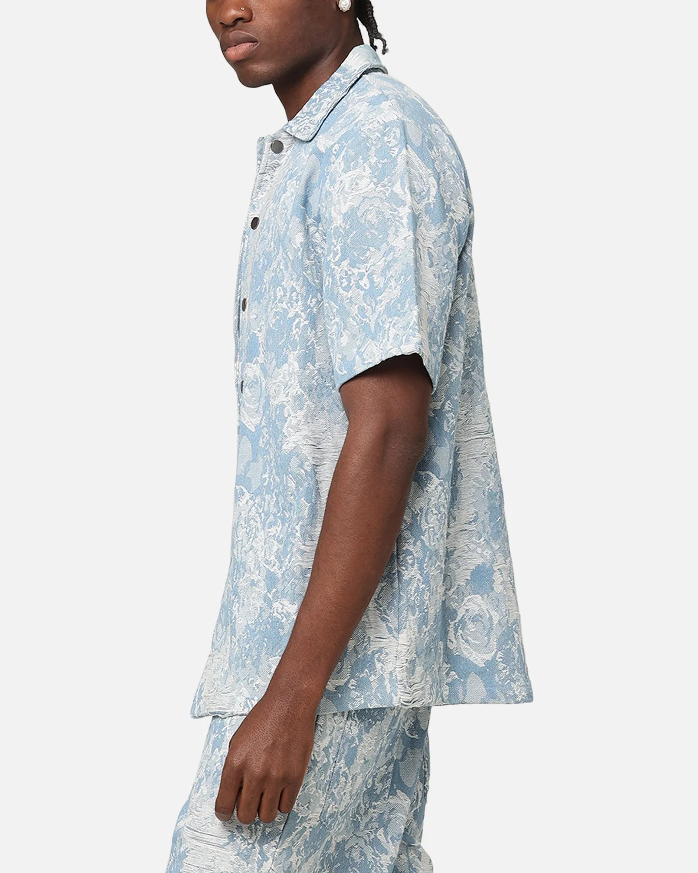 XXIII Denim Jacquard Button Up Shirt Pacific Blue sold by Culture Kings product image thumbnail 5