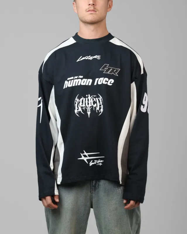 Loiter Night Crawler Long Sleeve T-Shirt Black/White sold by Culture Kings