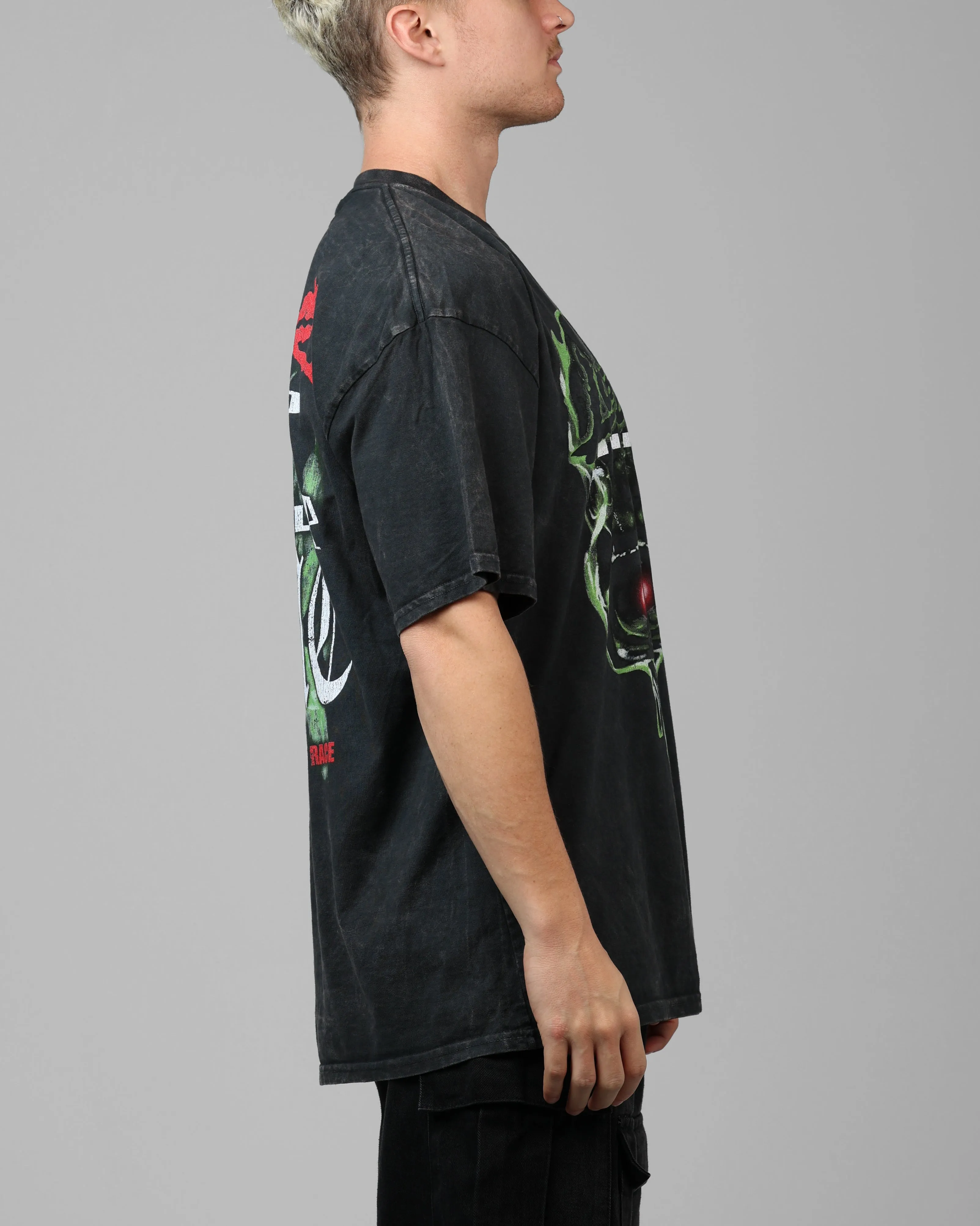 Loiter Inferno Drop T-Shirt Black Acidwash sold by Culture Kings product image thumbnail 4