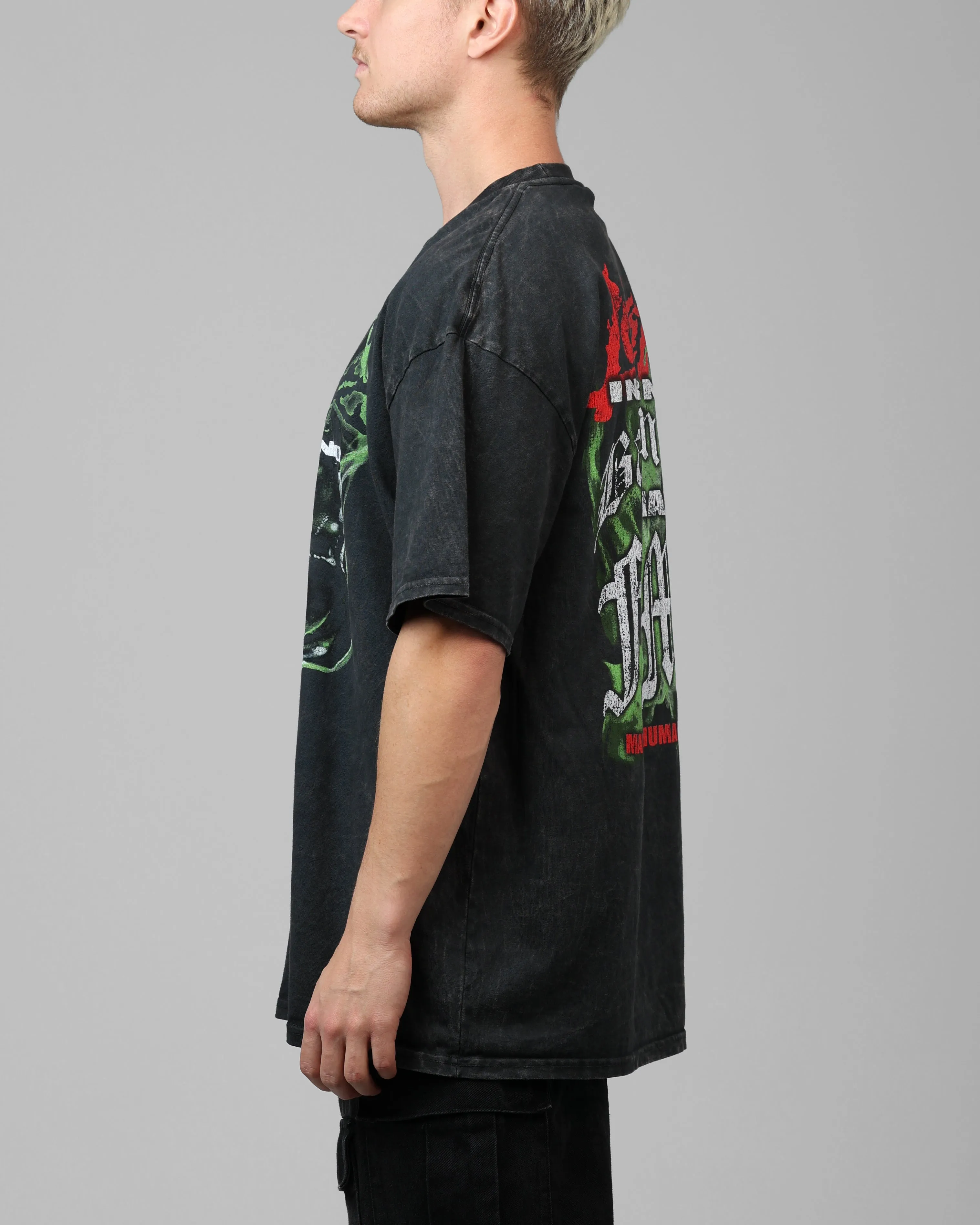 Loiter Inferno Drop T-Shirt Black Acidwash sold by Culture Kings product image thumbnail 5