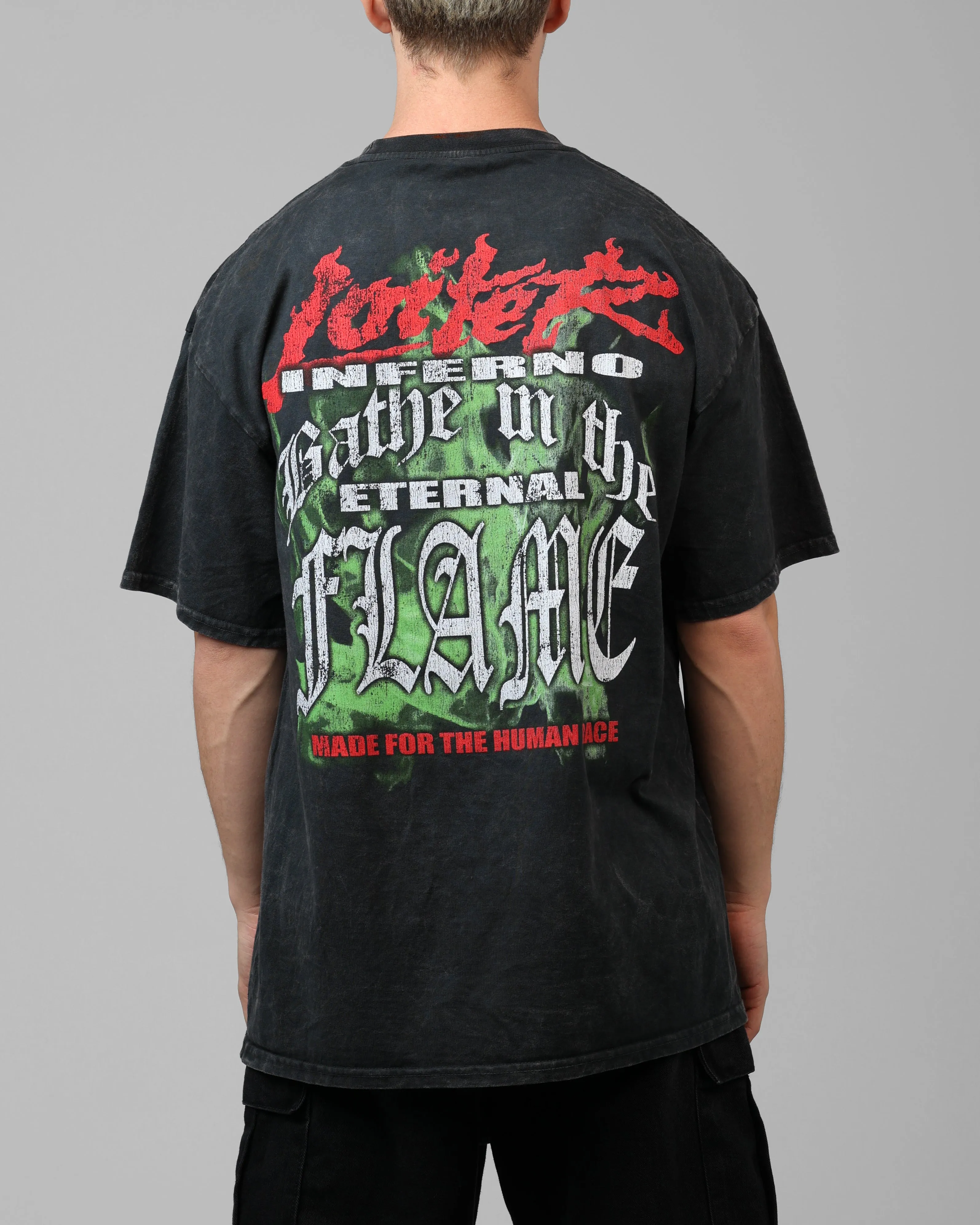 Loiter Inferno Drop T-Shirt Black Acidwash sold by Culture Kings product image thumbnail 2
