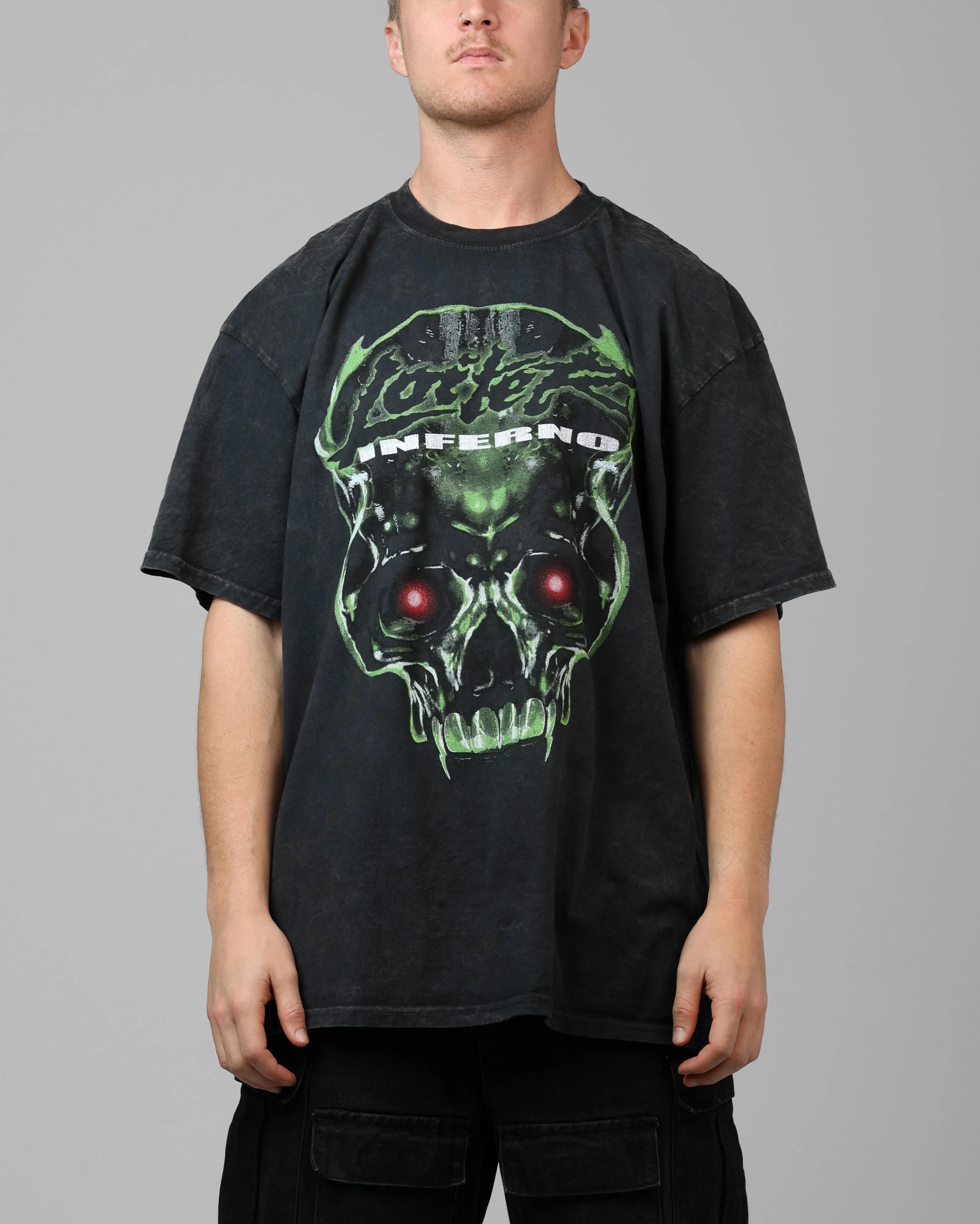 Loiter Inferno Drop T-Shirt Black Acidwash sold by Culture Kings