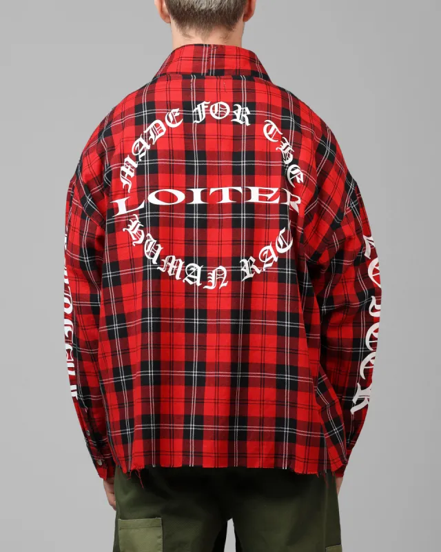 Loiter Kimono Flannel Red sold by Culture Kings