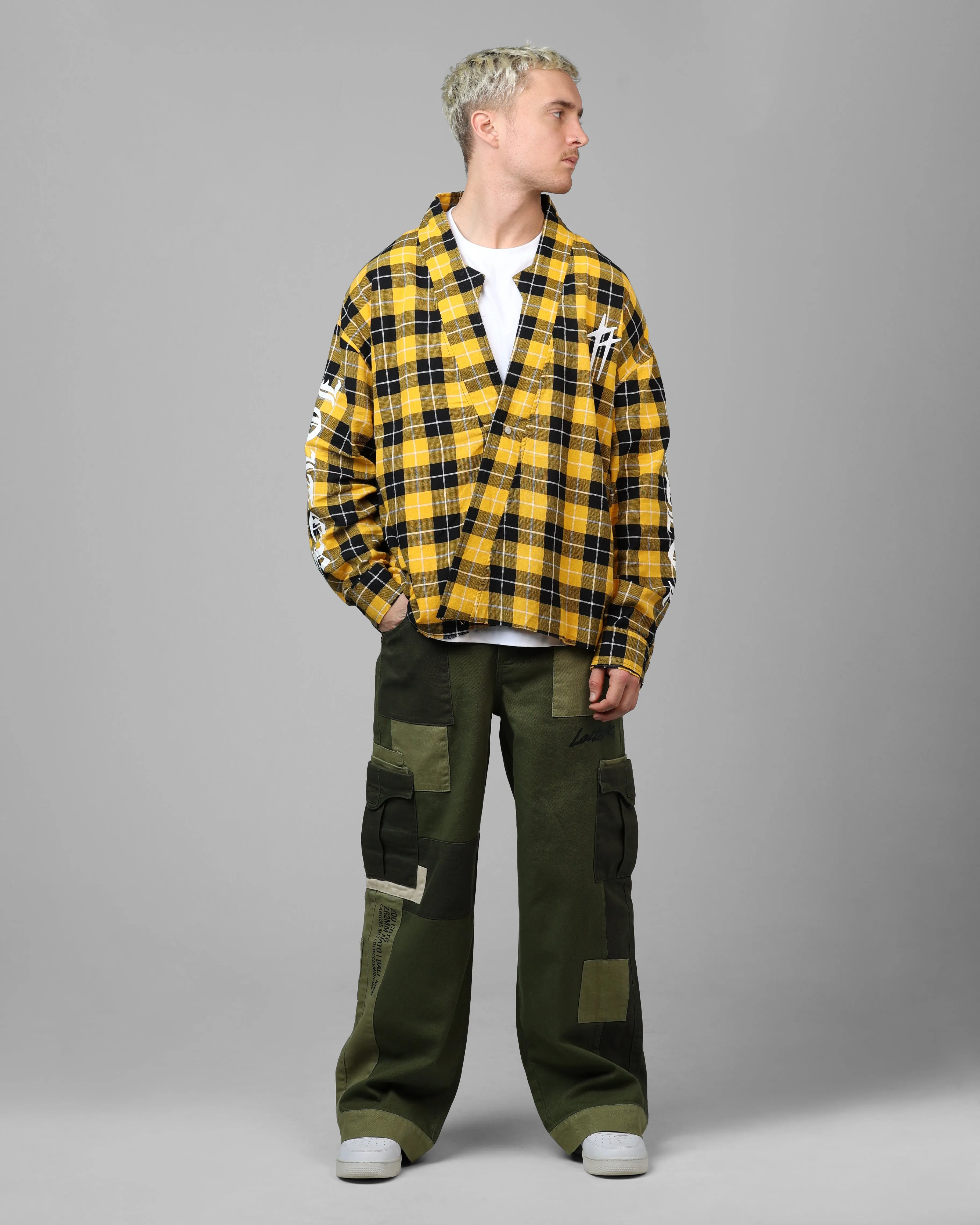 Loiter Kimono Flannel Yellow/Black sold by Culture Kings product image thumbnail 3
