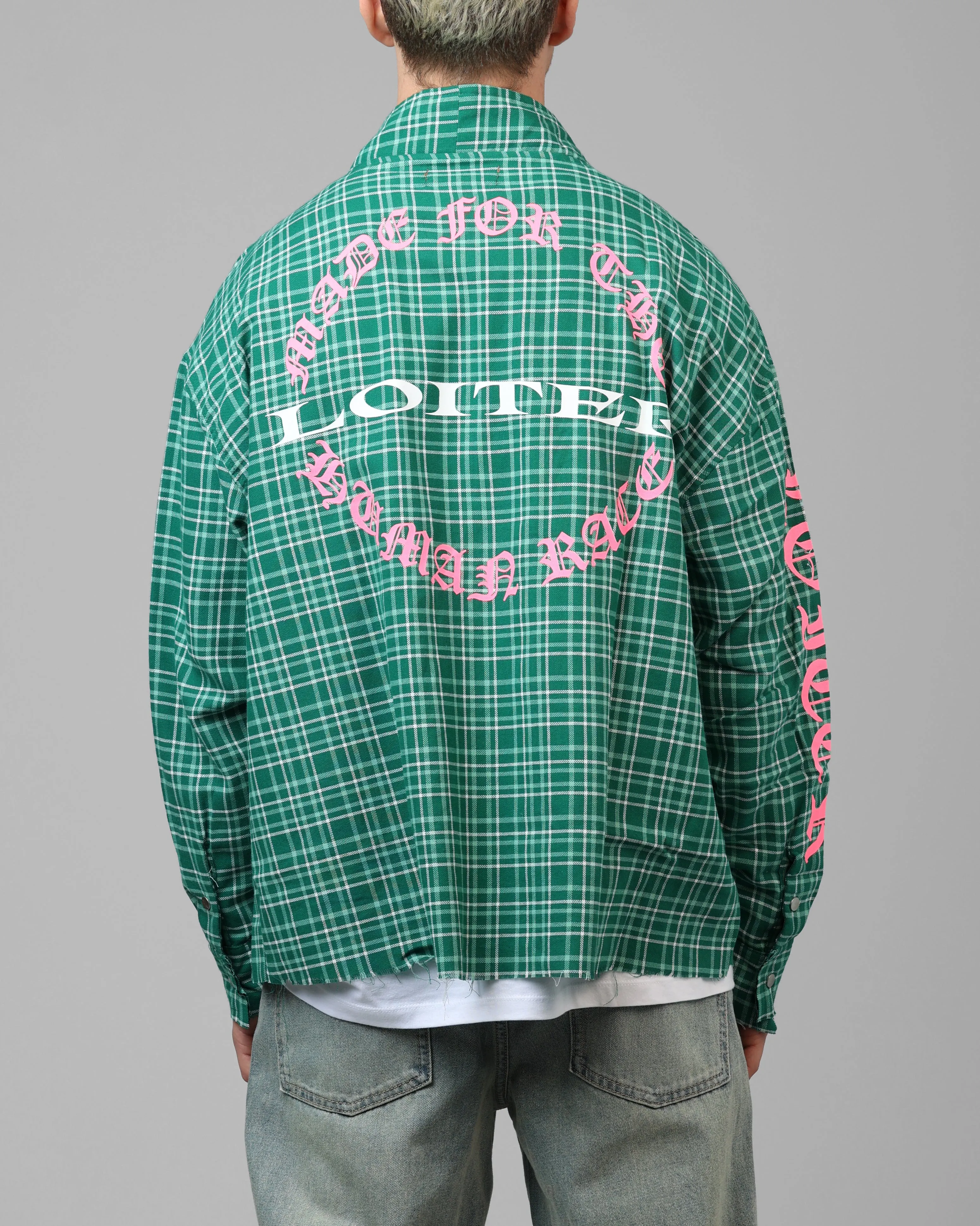 Loiter Kimono Flannel Green sold by Culture Kings