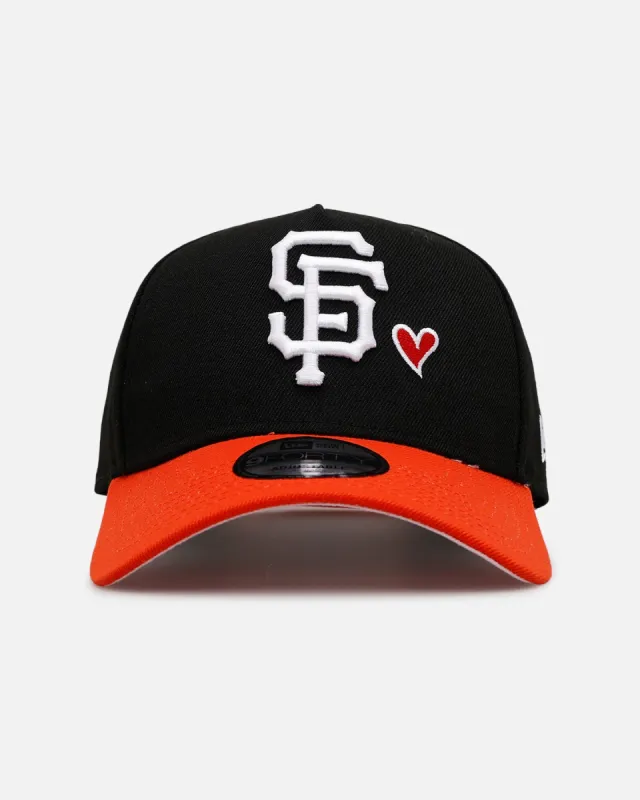 New Era San Francisco Giants 'Team Color Hearts' 9FORTY A-Frame Snapback Black/Orange sold by Culture Kings