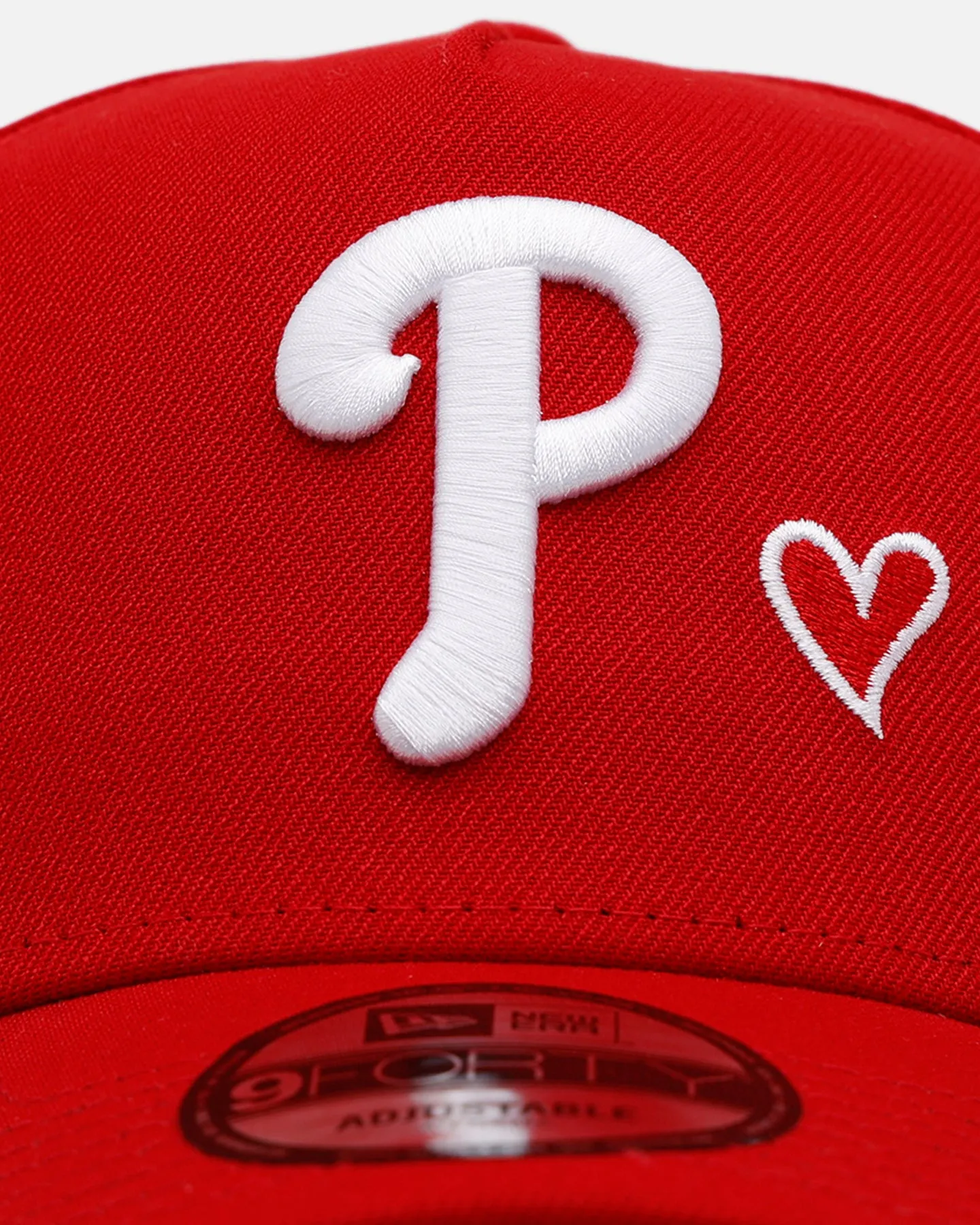 New Era Philadelphia Phillies 'Team Color Hearts' 9FORTY A-Frame Snapback Red sold by Culture Kings product image thumbnail 5