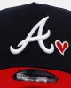 New Era Atlanta Braves 'Team Color Hearts' 9FORTY A-Frame Snapback Navy/Red sold by Culture Kings