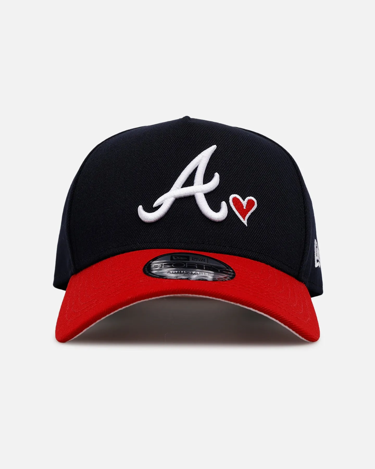 New Era Atlanta Braves 'Team Color Hearts' 9FORTY A-Frame Snapback Navy/Red sold by Culture Kings