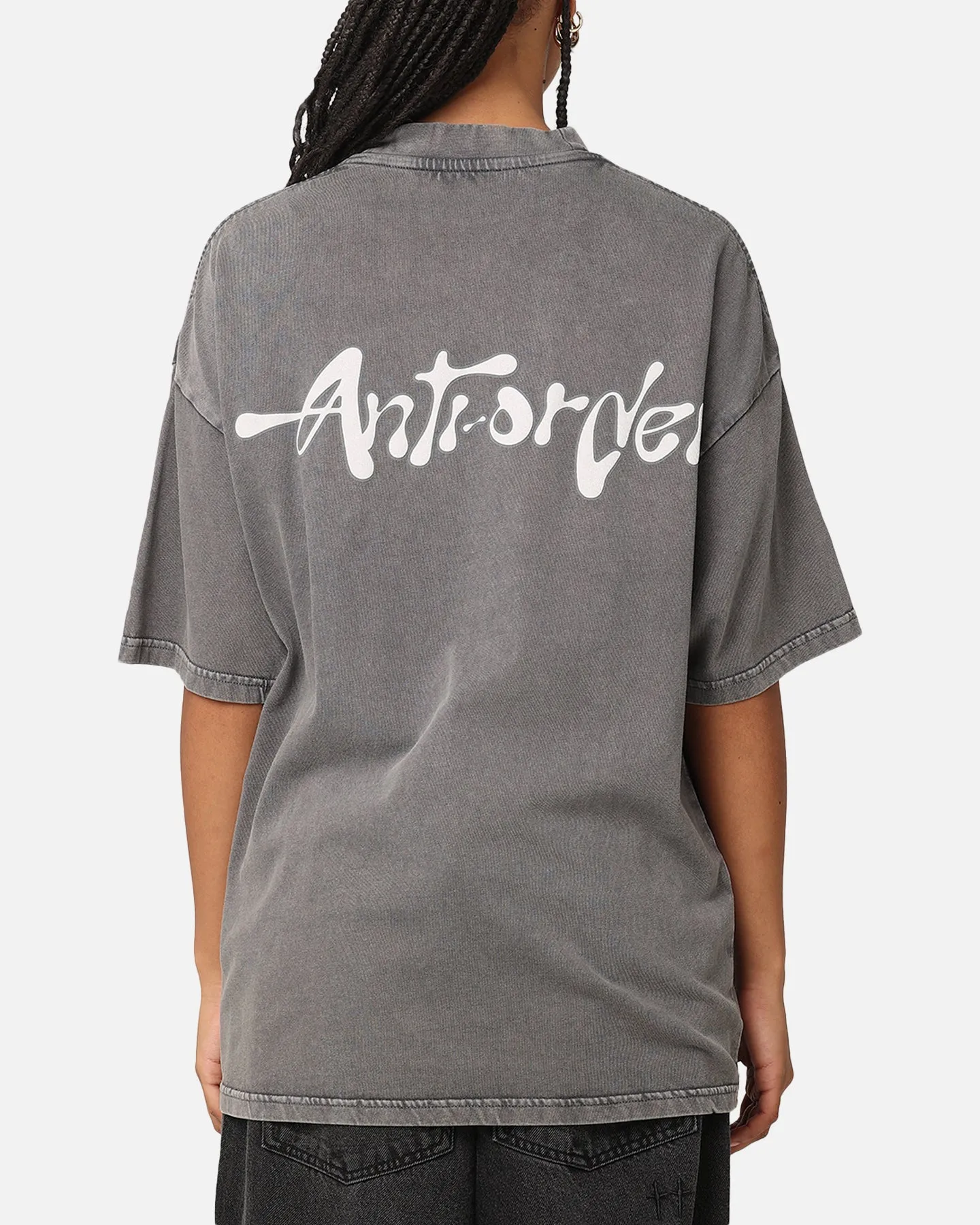 The Anti Order A2K Mock Neck T-Shirt Washed Charcoal sold by Culture Kings