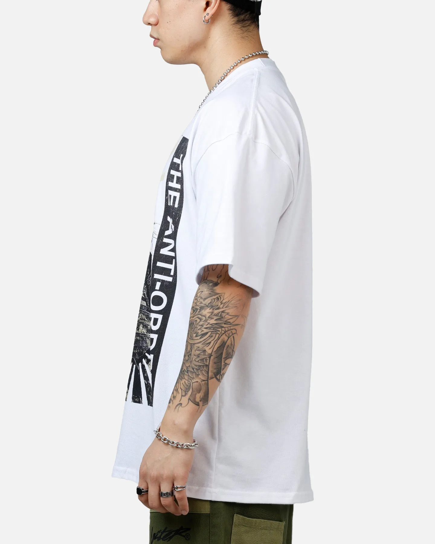 The Anti Order Human Drop T-Shirt White sold by Culture Kings product image thumbnail 5