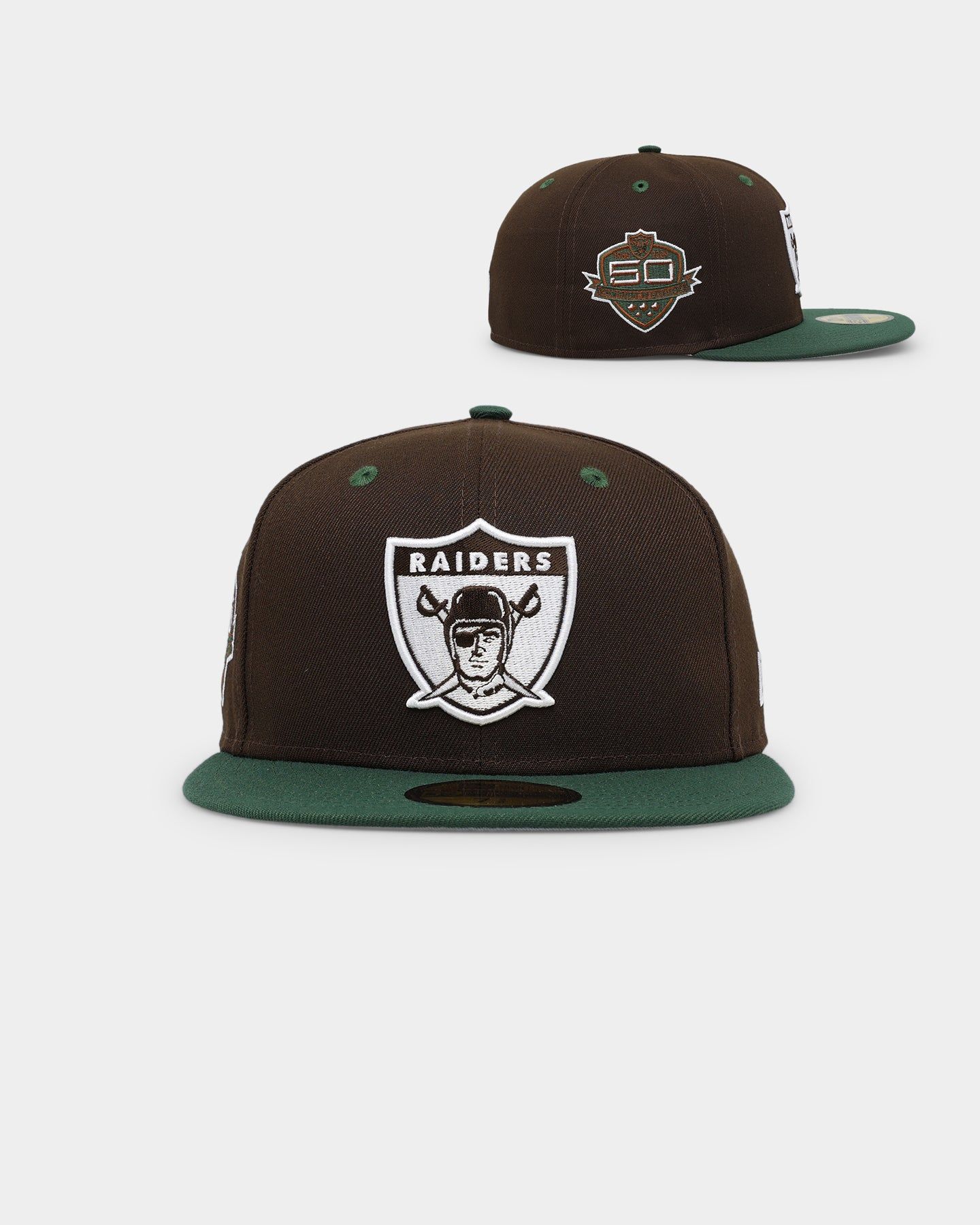 New Era Oakland Raiders 'Beef & Broccoli' 59FIFTY Fitted Dark Brown sold by Culture Kings