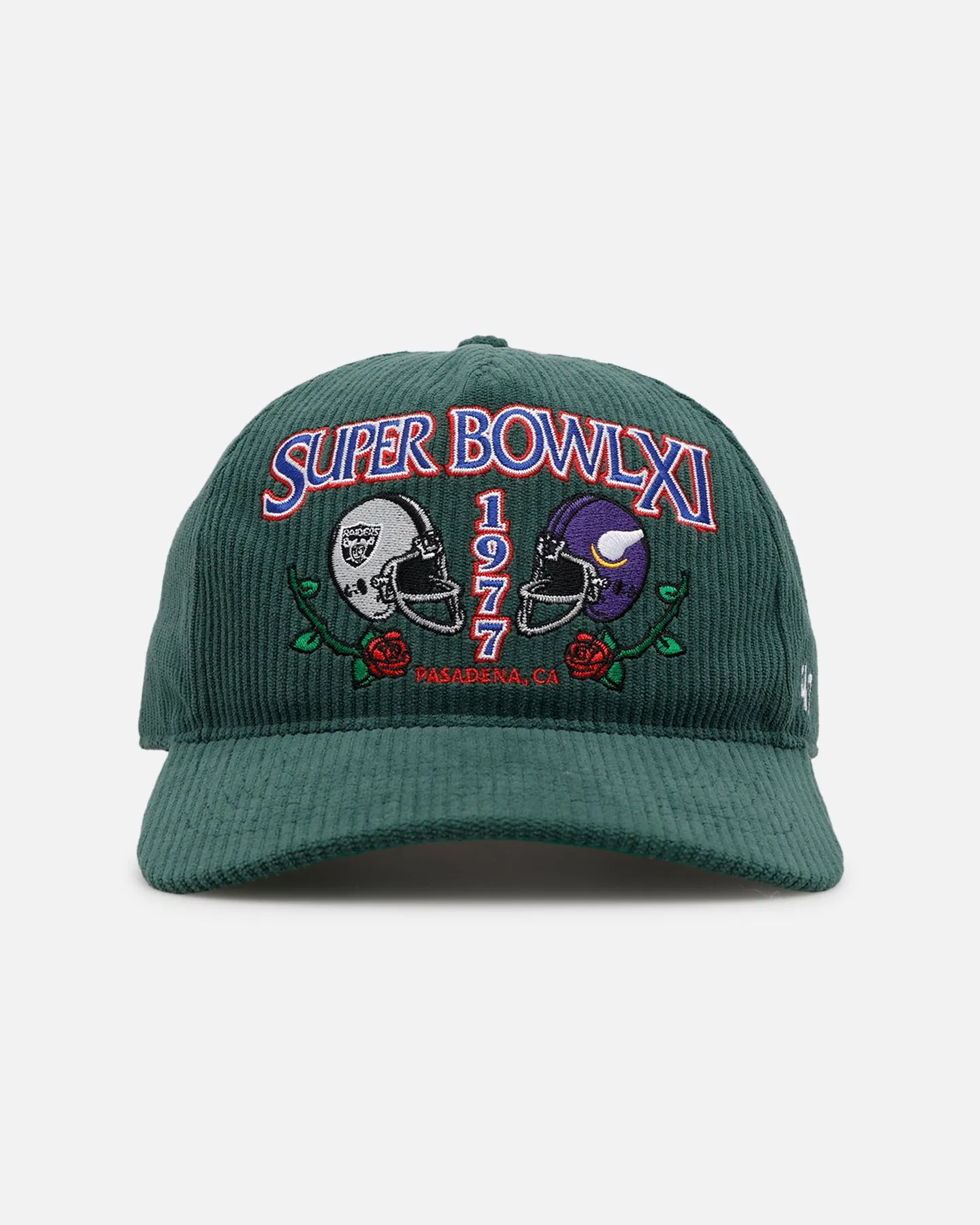 47 Brand Super Bowl XI 'Vintage Super Bowl' 47 Hitch Corduroy Snapback Green sold by Culture Kings