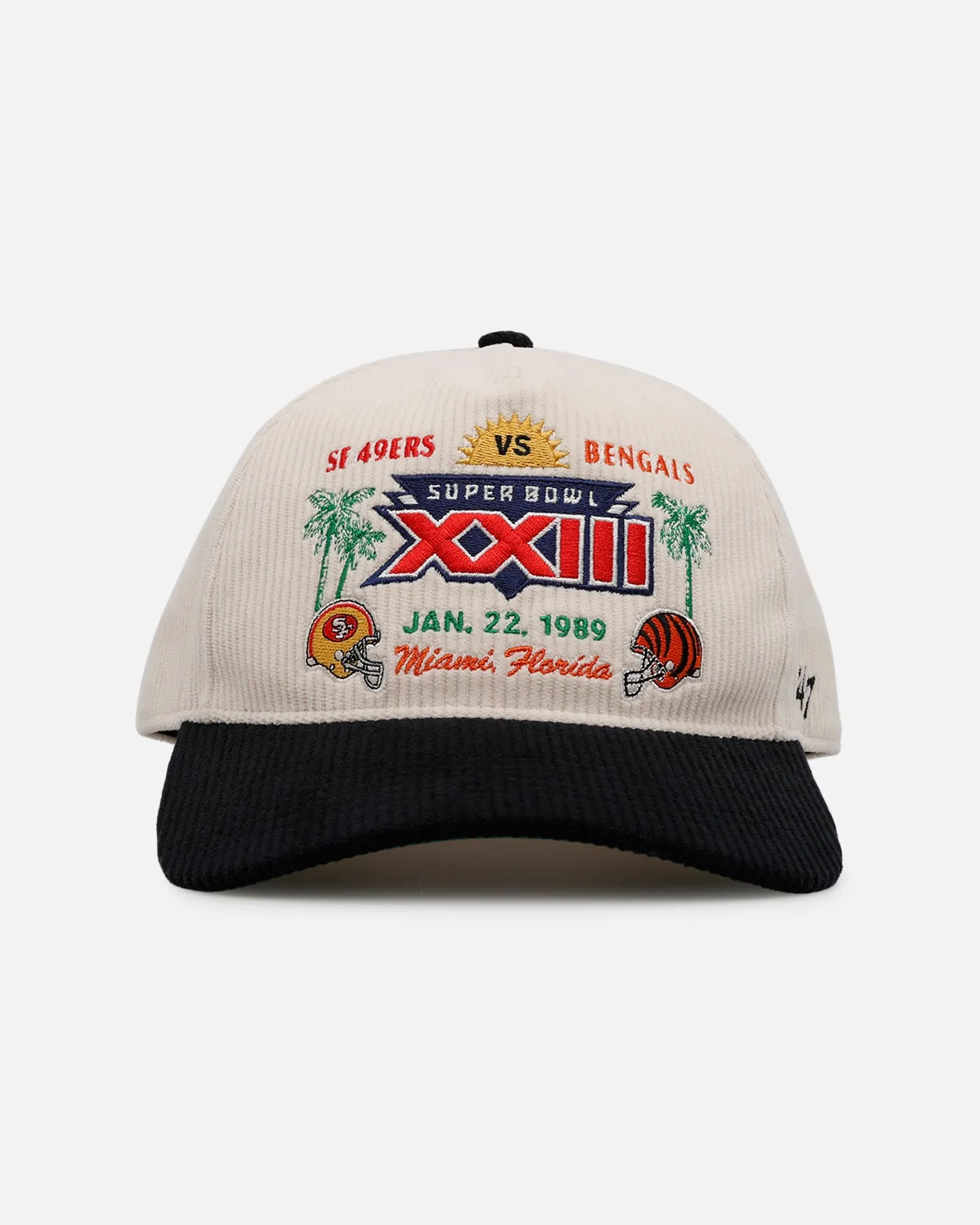47 Brand Super Bowl XXIII 'Vintage Super Bowl' 47 Hitch Corduroy Snapback Natural/Black sold by Culture Kings